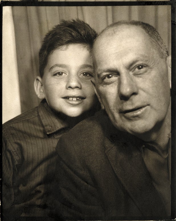 A young Stein pictured with his father, Ben, on Coney Island circa 1959