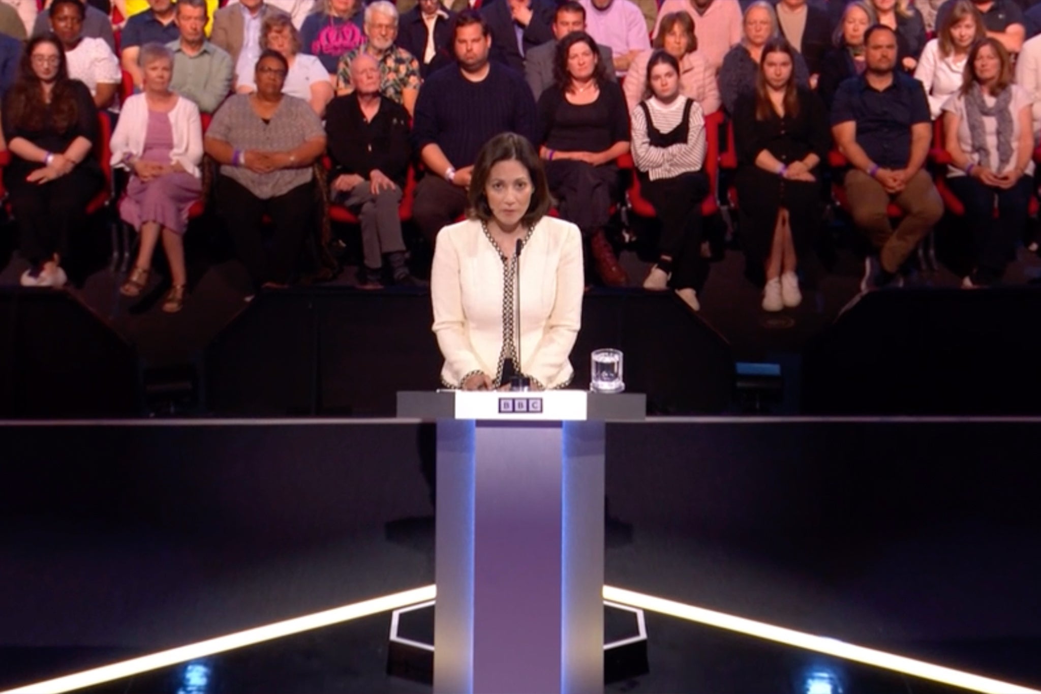 Mishal Husain presented the seven-way BBC debate