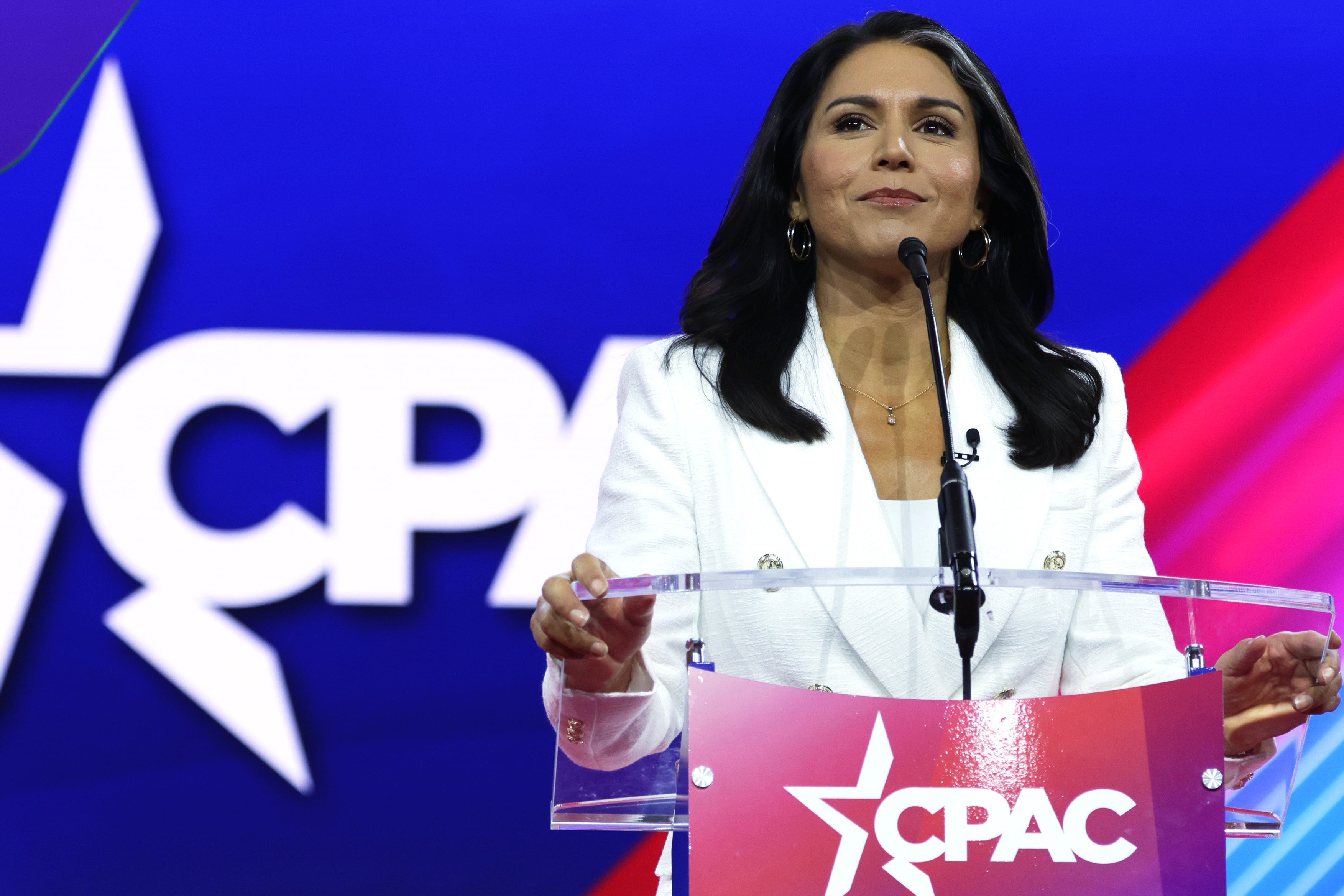 Tulsi Gabbard speaks at CPAC in March 2023.