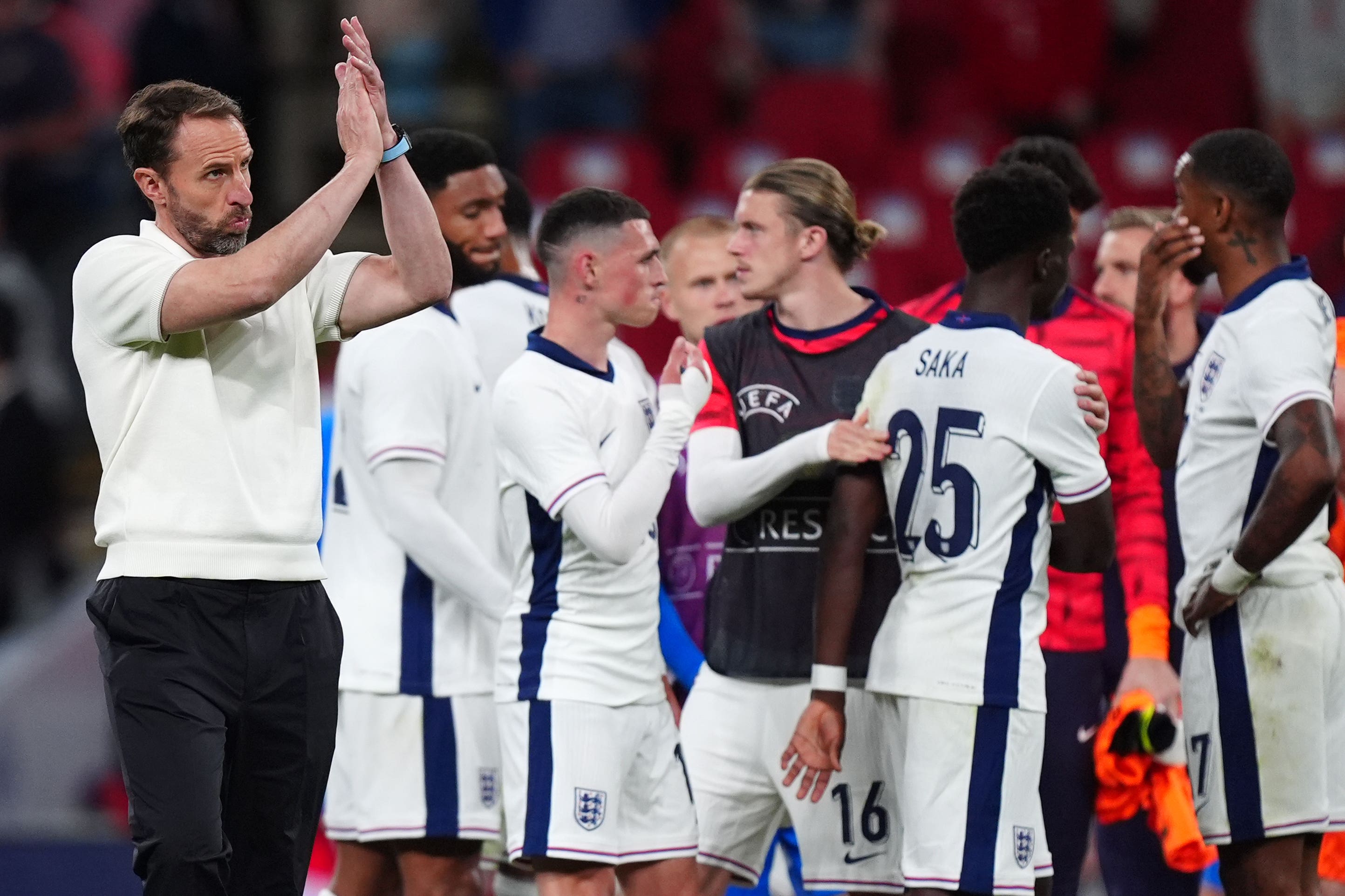 Gareth Southgate hopes Iceland’s defeat can sharpen the minds of England heading into Euro 2024 (Mike Egerton/PA)