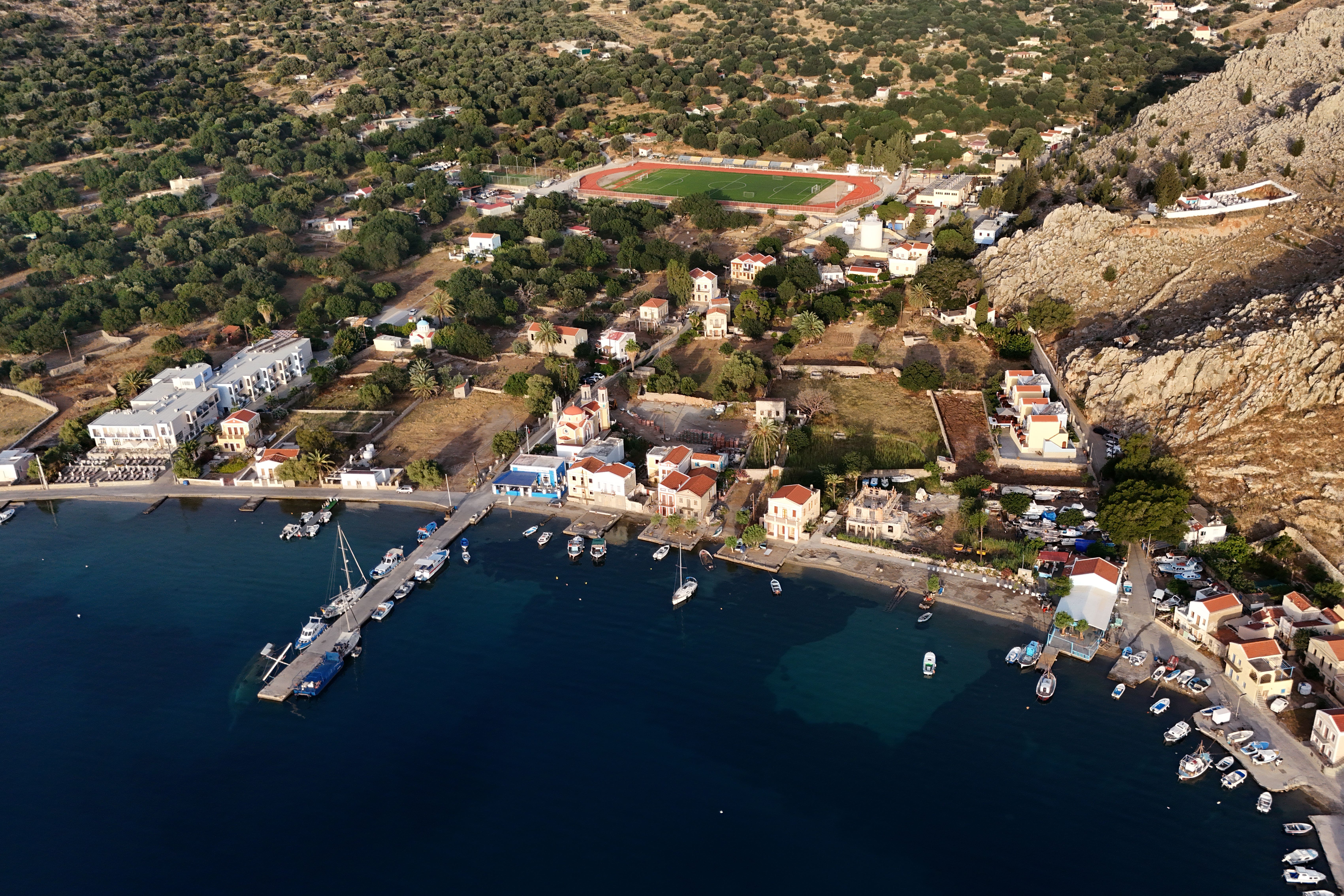 Michael Mosley went missing in Pedi, a small fishing village in Symi, Greece