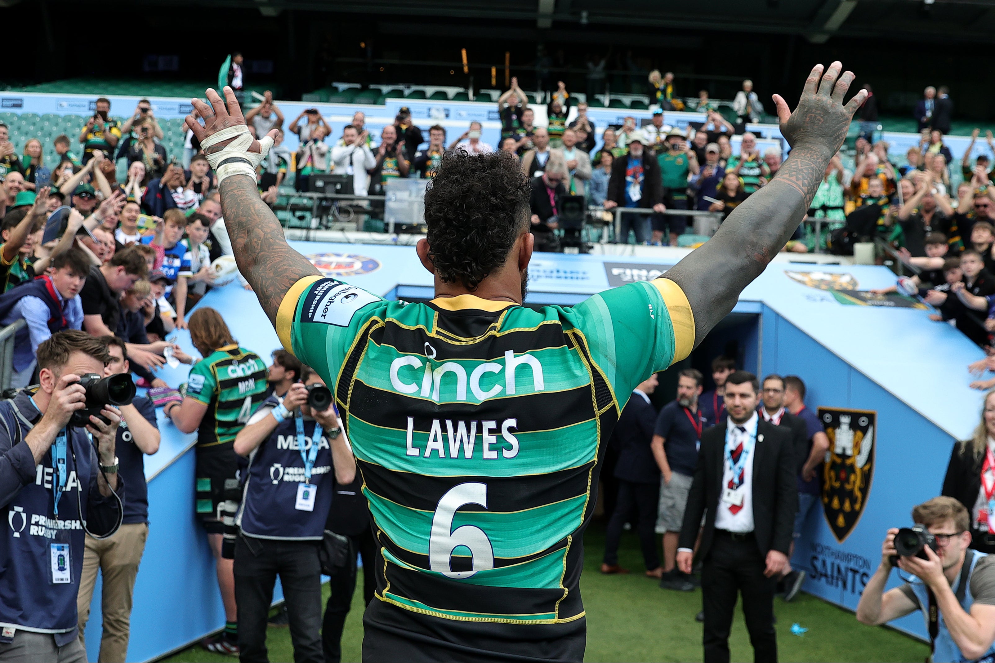 Courtney Lawes bade farewell to English rugby with a Premiership title