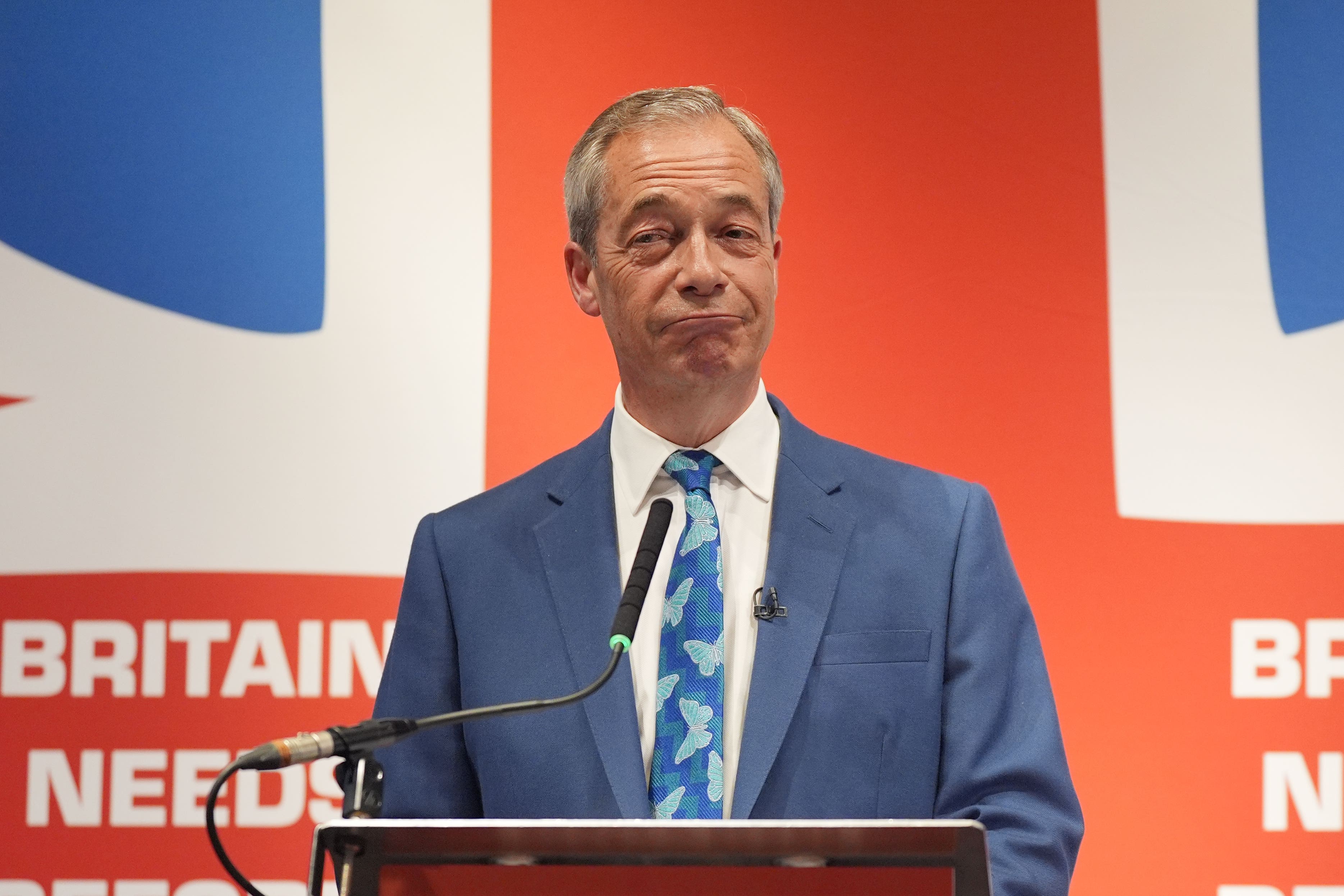 Nigel Farage says Reform UK will become the ‘real opposition’ to Labour (Yui Mok/PA)