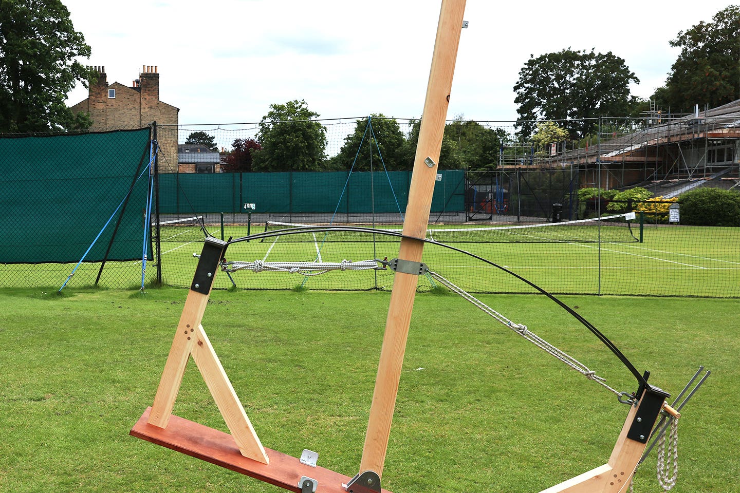 A recreation of Dr John Venn’s bowling machine (Cambridge University/ PA)