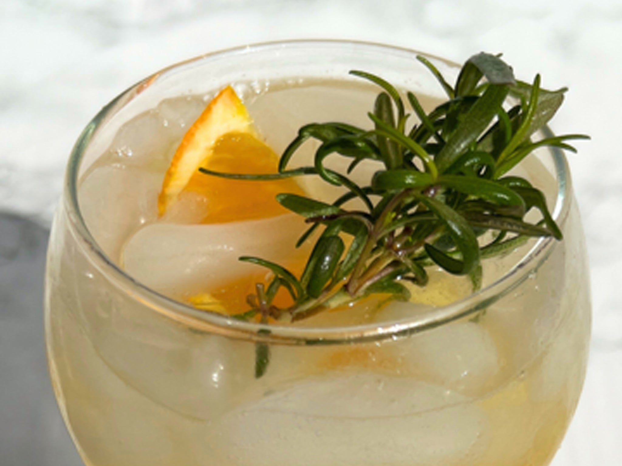 Orange and ginger make this spritzer refreshing without being too sugary