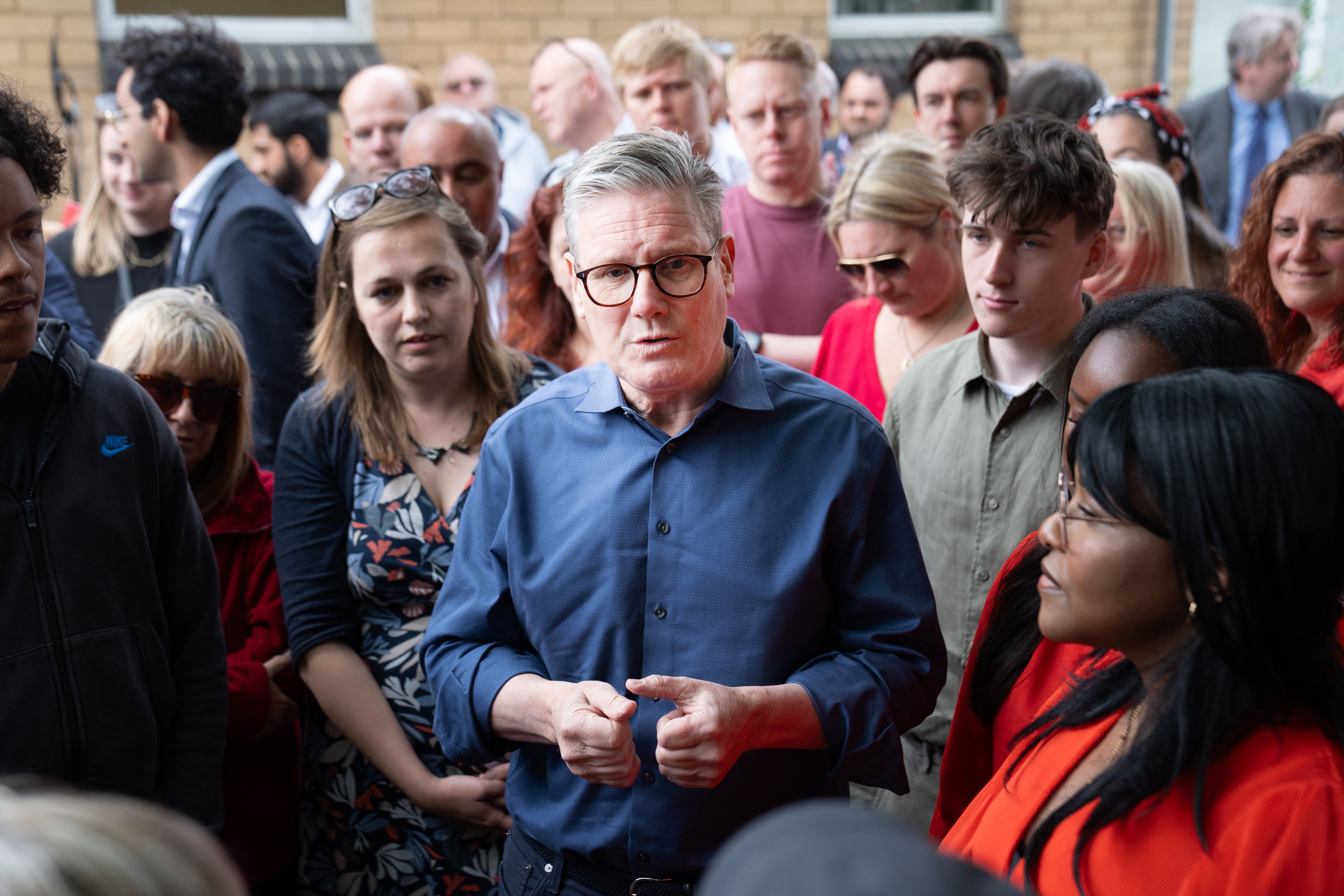 Labour Party leader Sir Keir Starmer at a campaign event in Grays, Essex while on the General Election campaign trail.