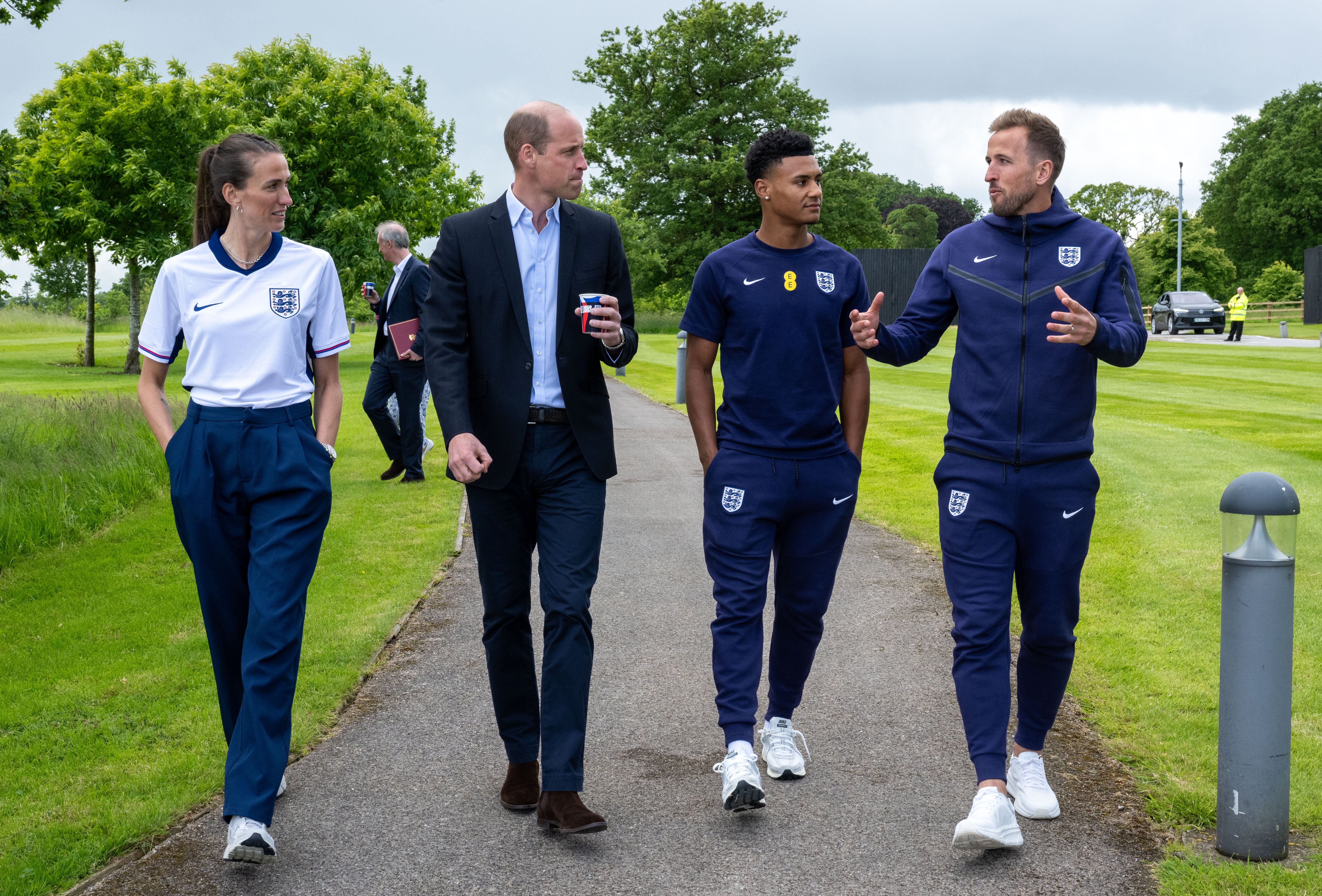 Jill Scott, the Prince of Wales, Ollie Watkins and Harry Kane
