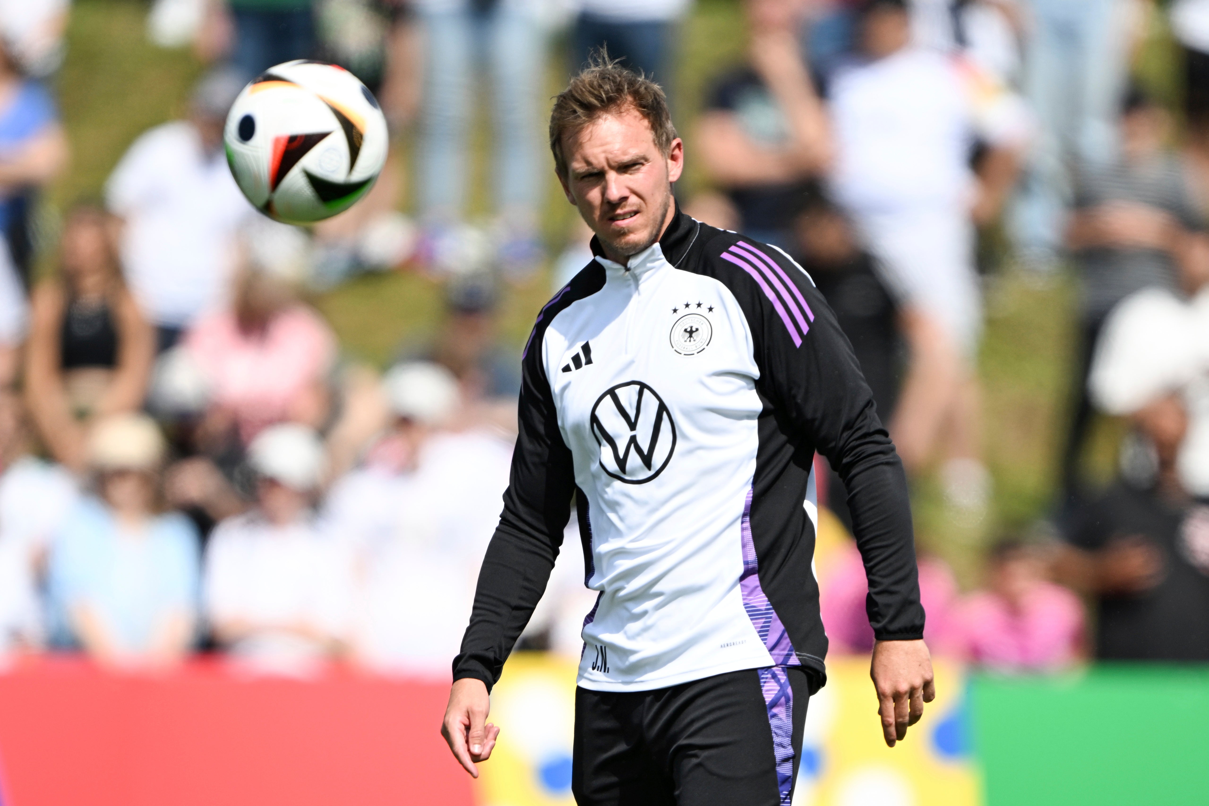 Julian Nagelsmann leads training in Herzogenaurach