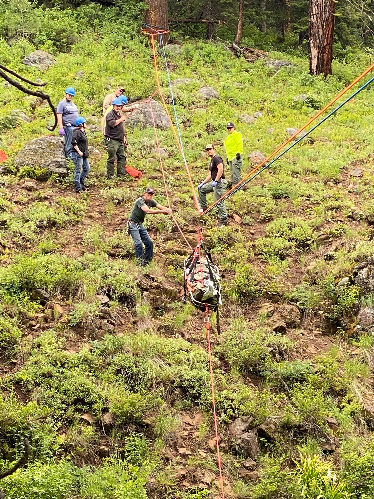 Brandon Garrett was rescued from a ravine in Oregon last week after his dog ran to get help