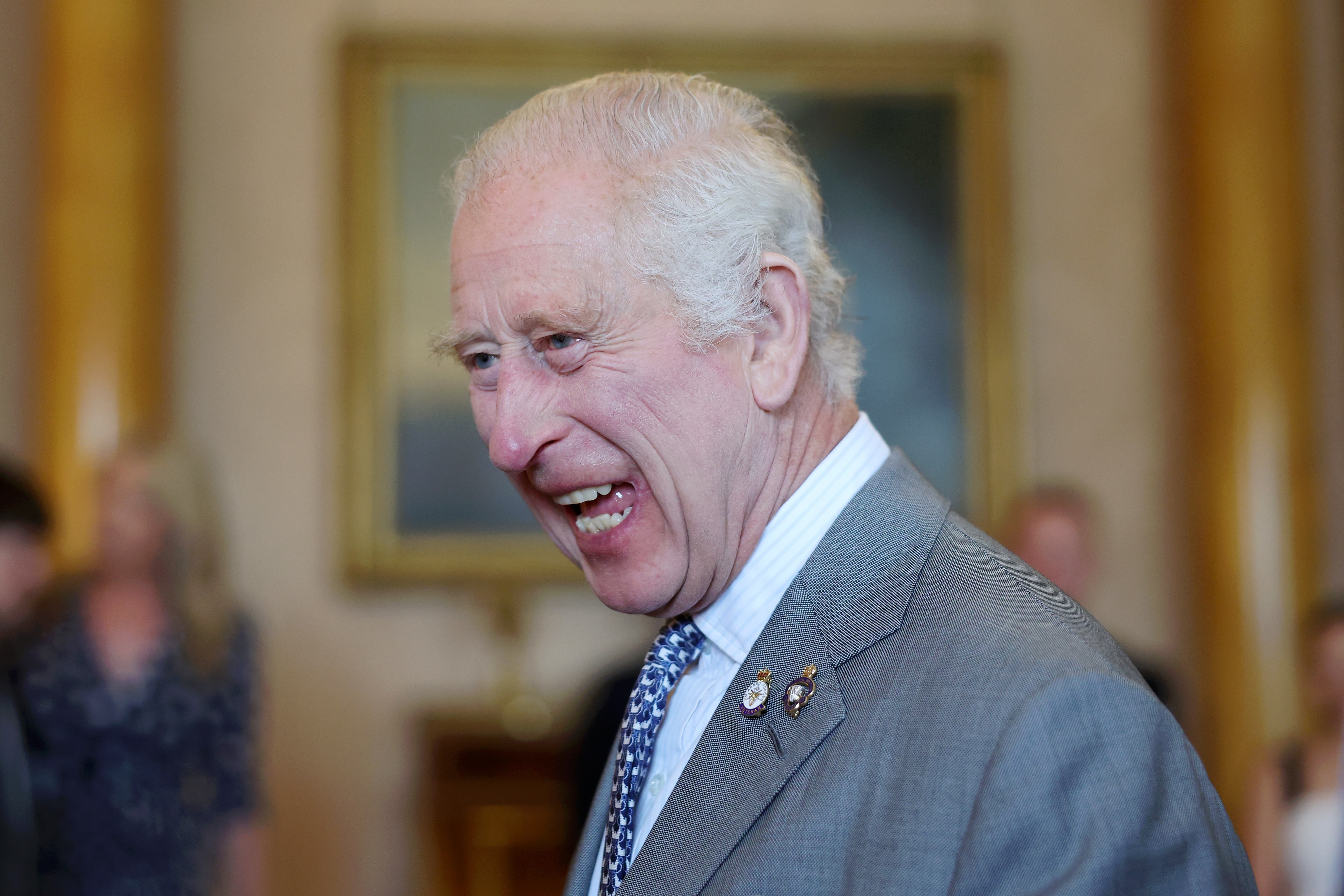 King Charles III during a reception for Prince’s Trust Award 2024 winners, supporters and ambassadors at Buckingham Palace in London (Chris Jackson/PA)