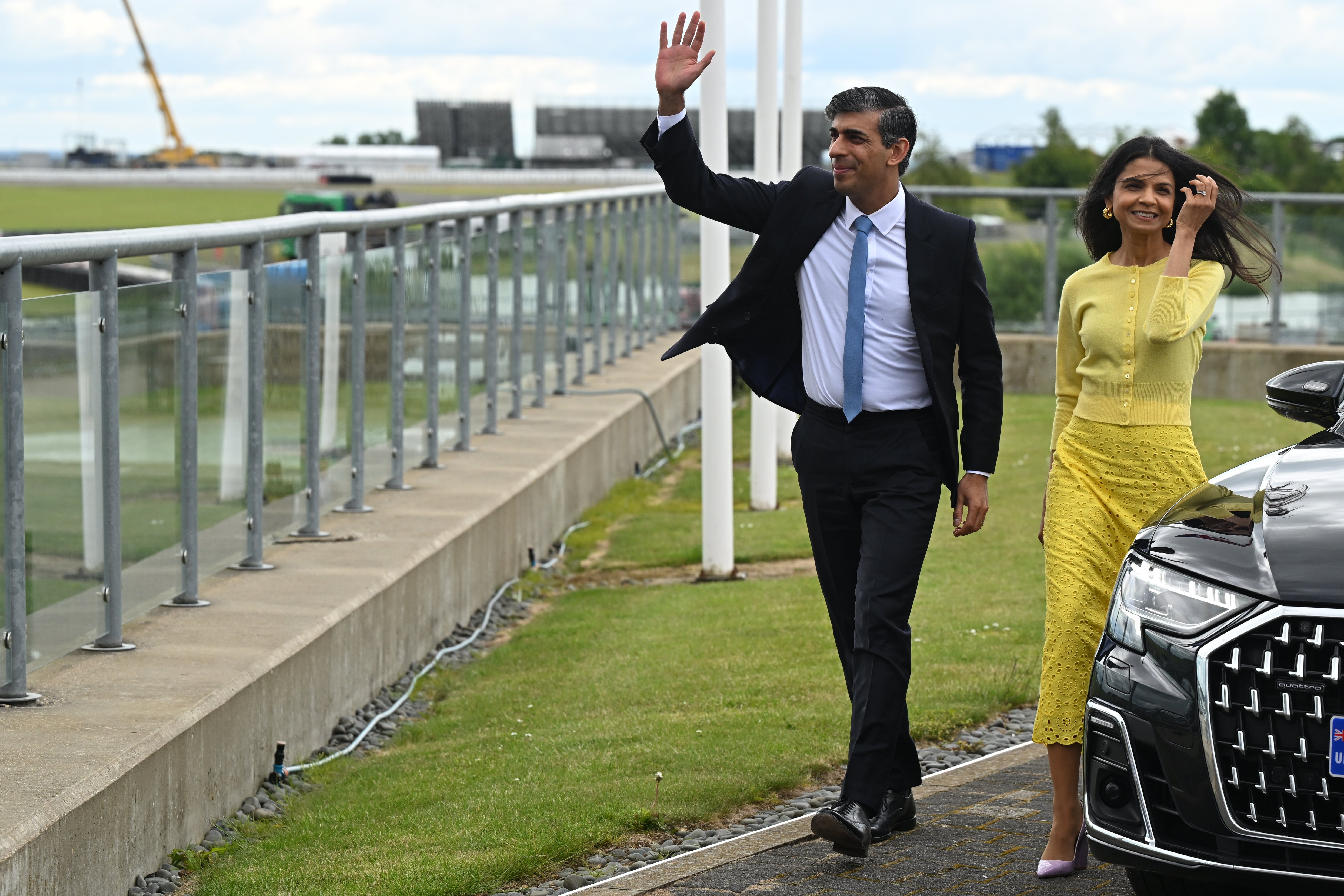 The manifesto launch is being held at Silverstone