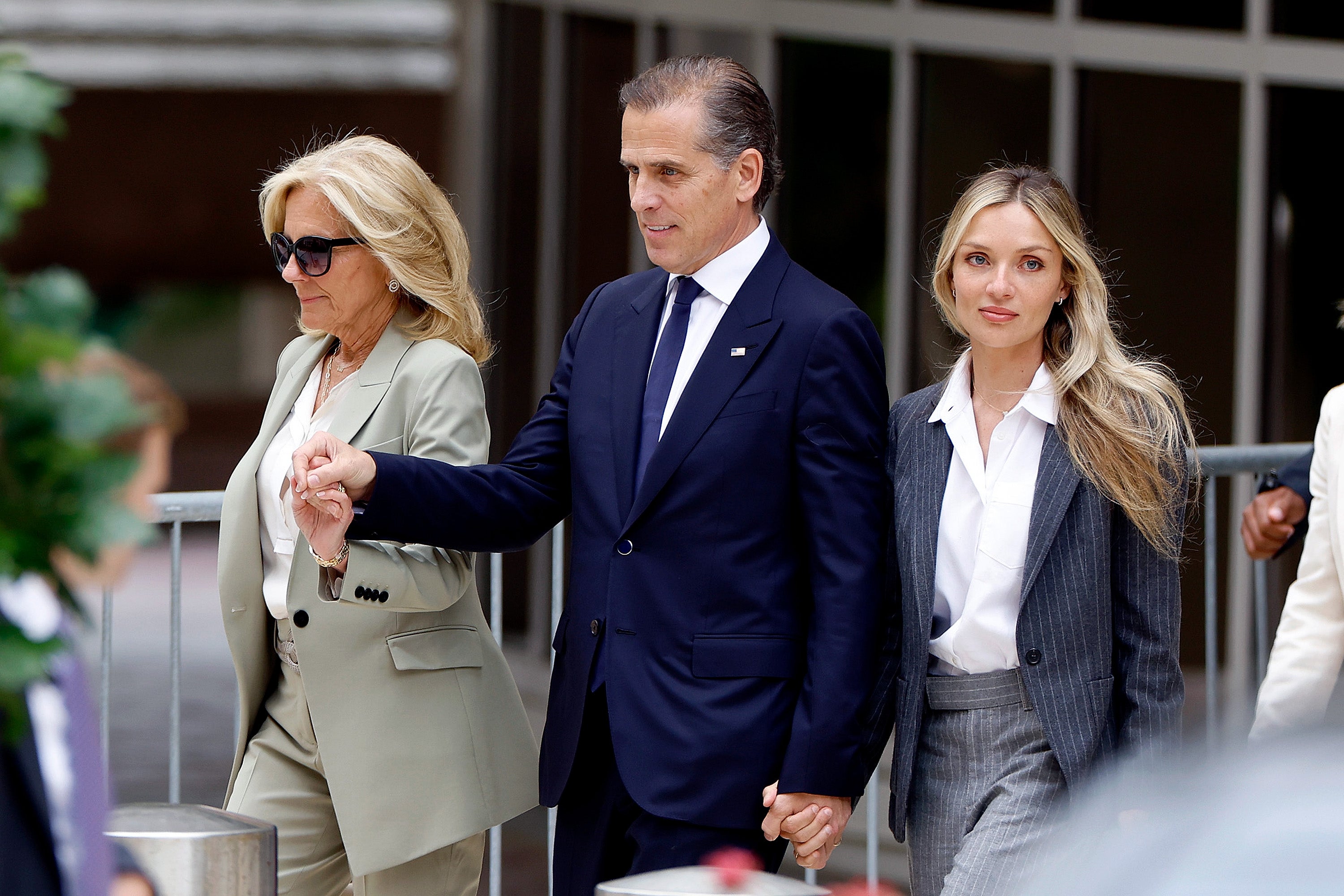 Hunter Biden walks out of federal court with his wife Melissa Cohen Biden and stepmother, First Lady Jill Biden, after being convincted on all three gun charges