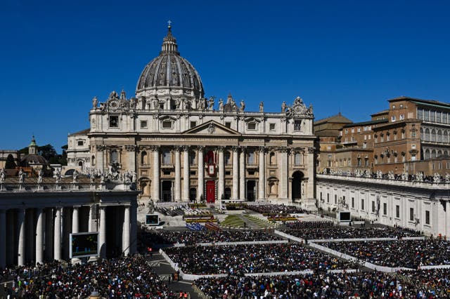 <p> A former employee for the organization that maintains St Peter’s Basilica, pictured, was arrested after police say he stole a seventeenth-century manuscript</p>