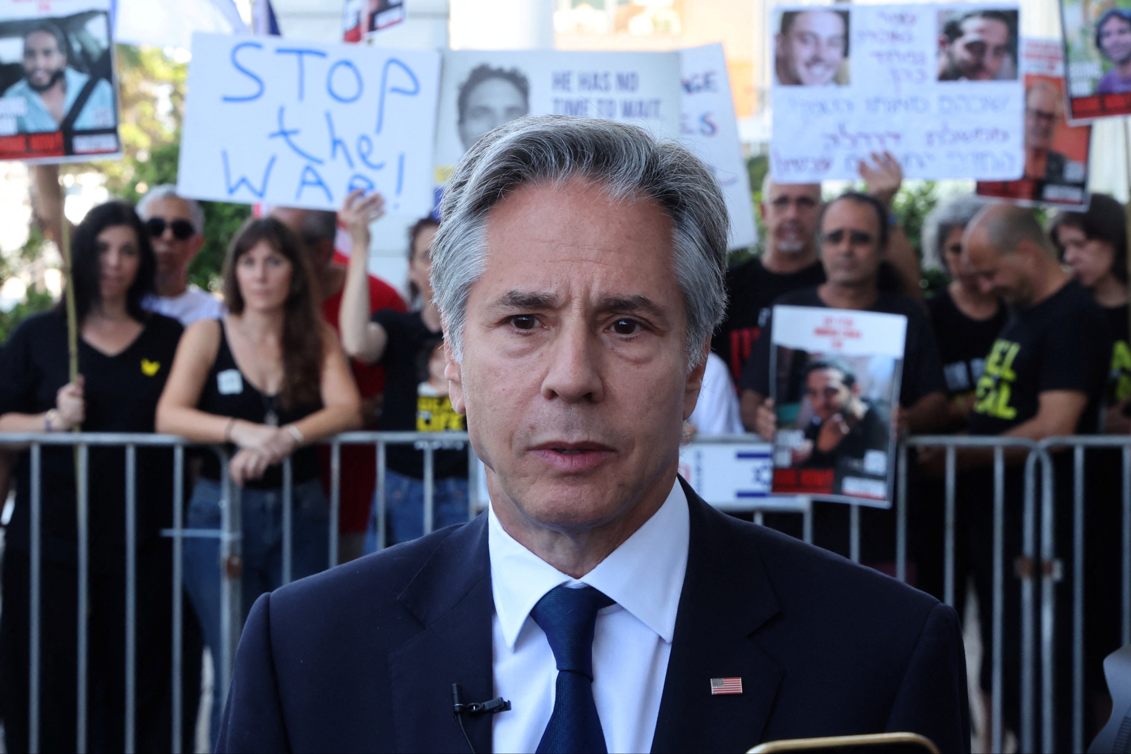 US secretary of state Antony Blinken in Tel Aviv