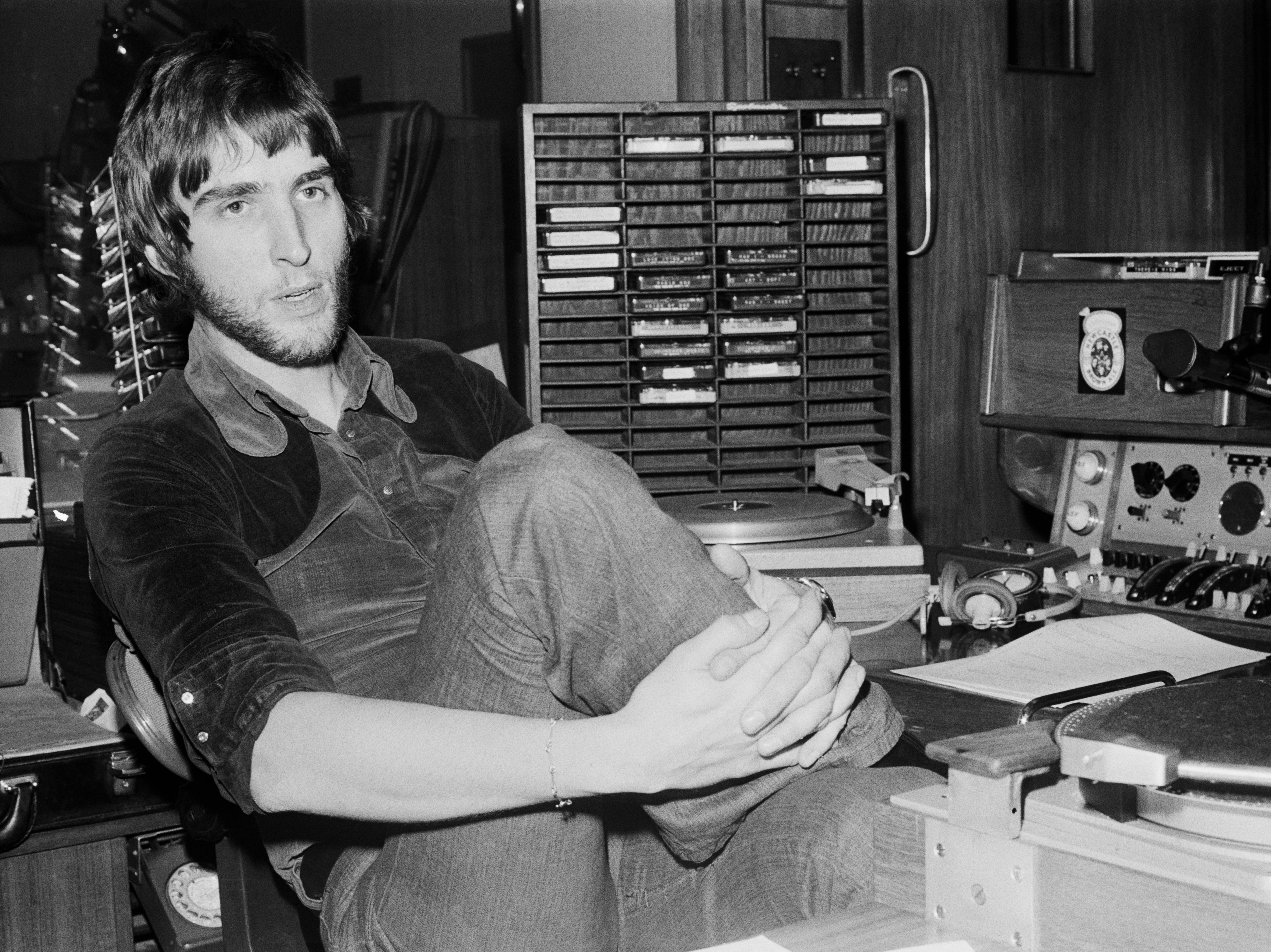 BBC DJ Johnnie Walker at work in 1971