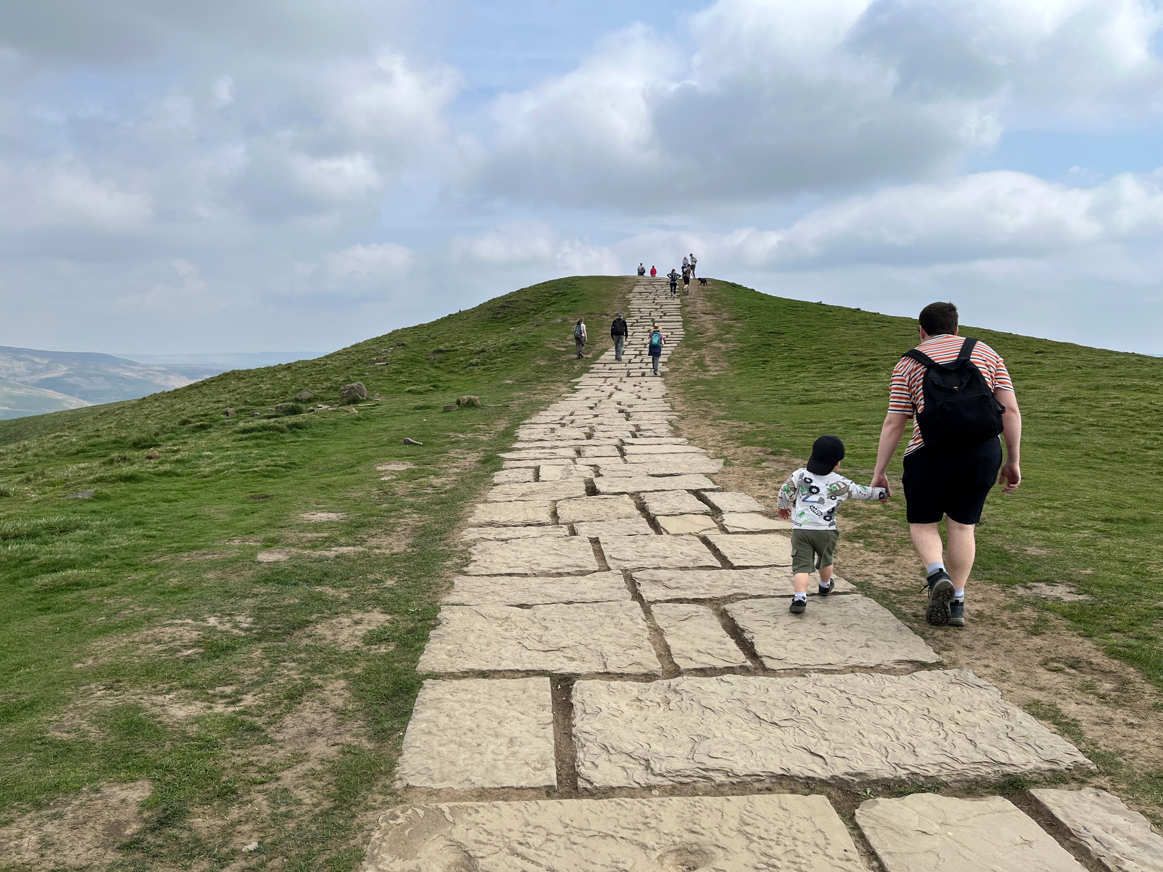 On the way up Mam Tor in the Peak District