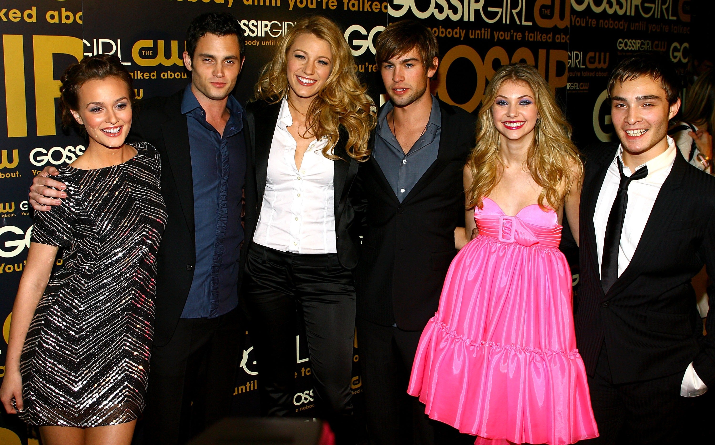 ‘Gossip Girl’ stars Leighton Meester, Penn Badgley, Blake Lively, Chace Crawford, Taylor Momsen, and Ed Westwick in September 2007