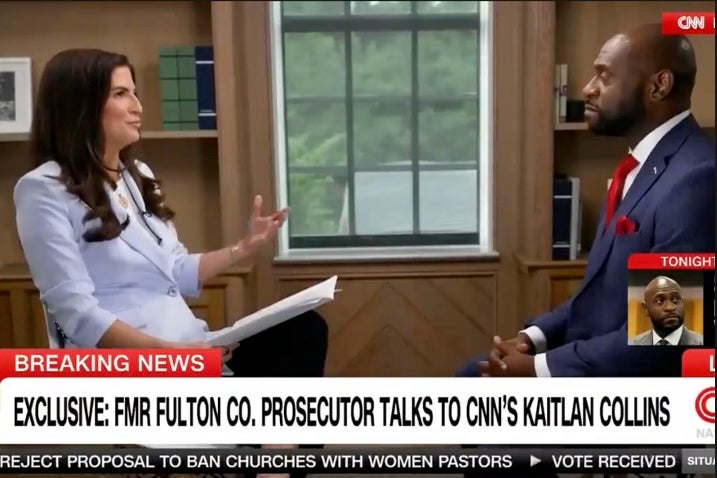 CNN’s Kaitlan Collins sits down with Nathan Wade to discuss Donald Trump possibly facing trial in Georgia while being a sitting president.