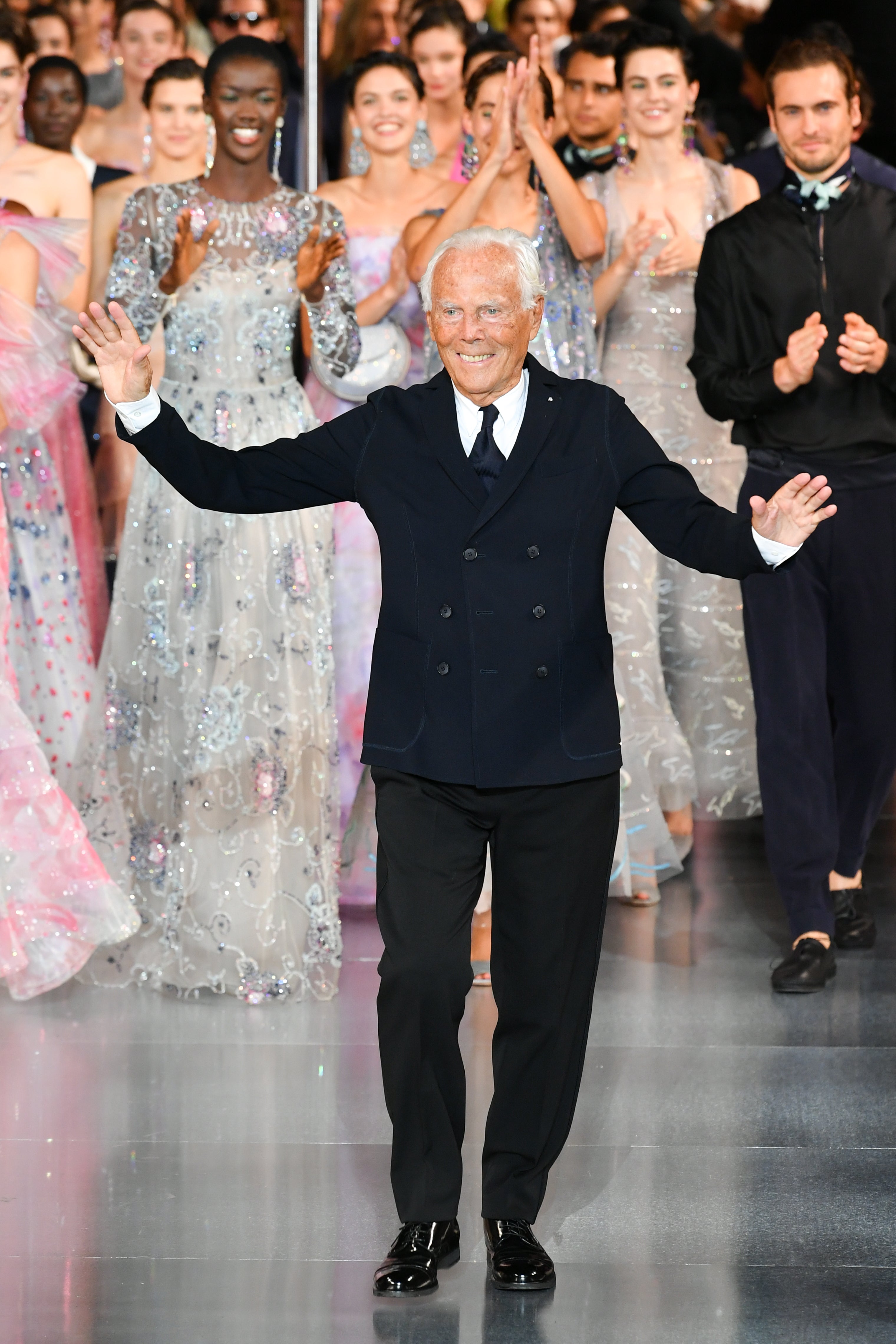 Giorgio Armani has revealed his most prized homewear possession was gifted to him by the singer and guitarist Eric Clapton