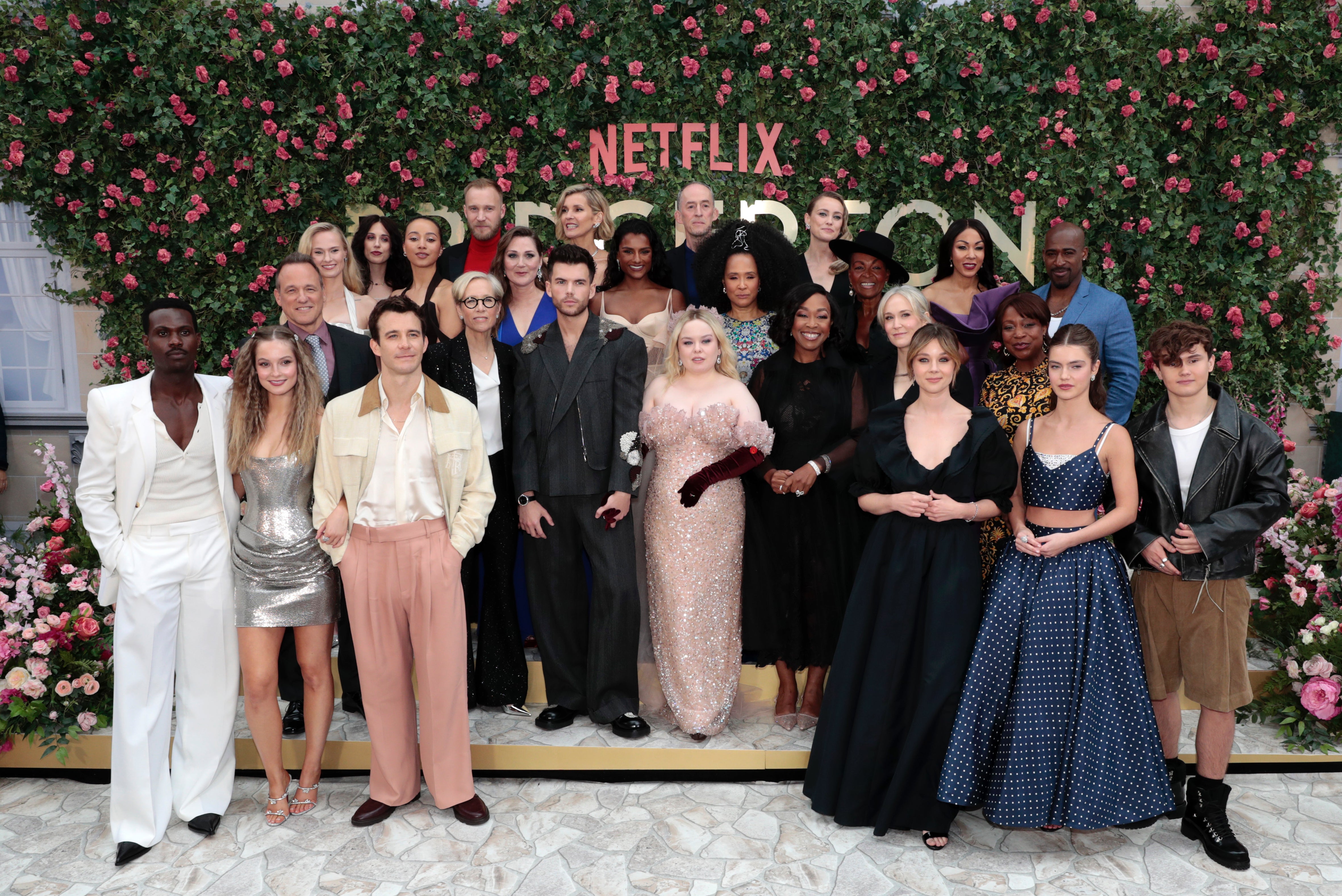 The cast and crew of ‘Bridgerton’ attend the show’s London premiere