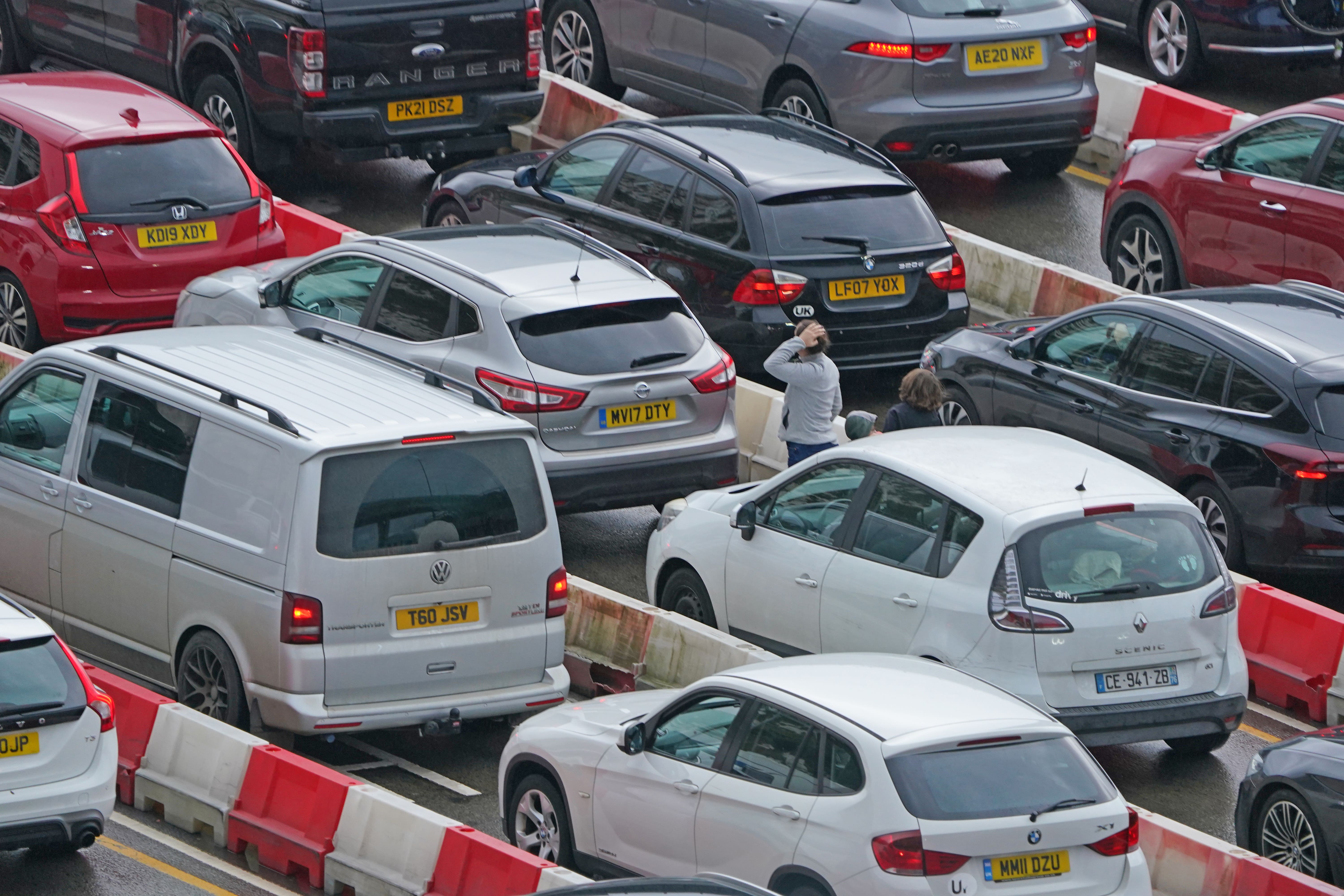 One in seven people in England say they will be less likely to travel to continental Europe once new EU border checks are introduced, a Government survey indicates (Gareth Fuller/PA)