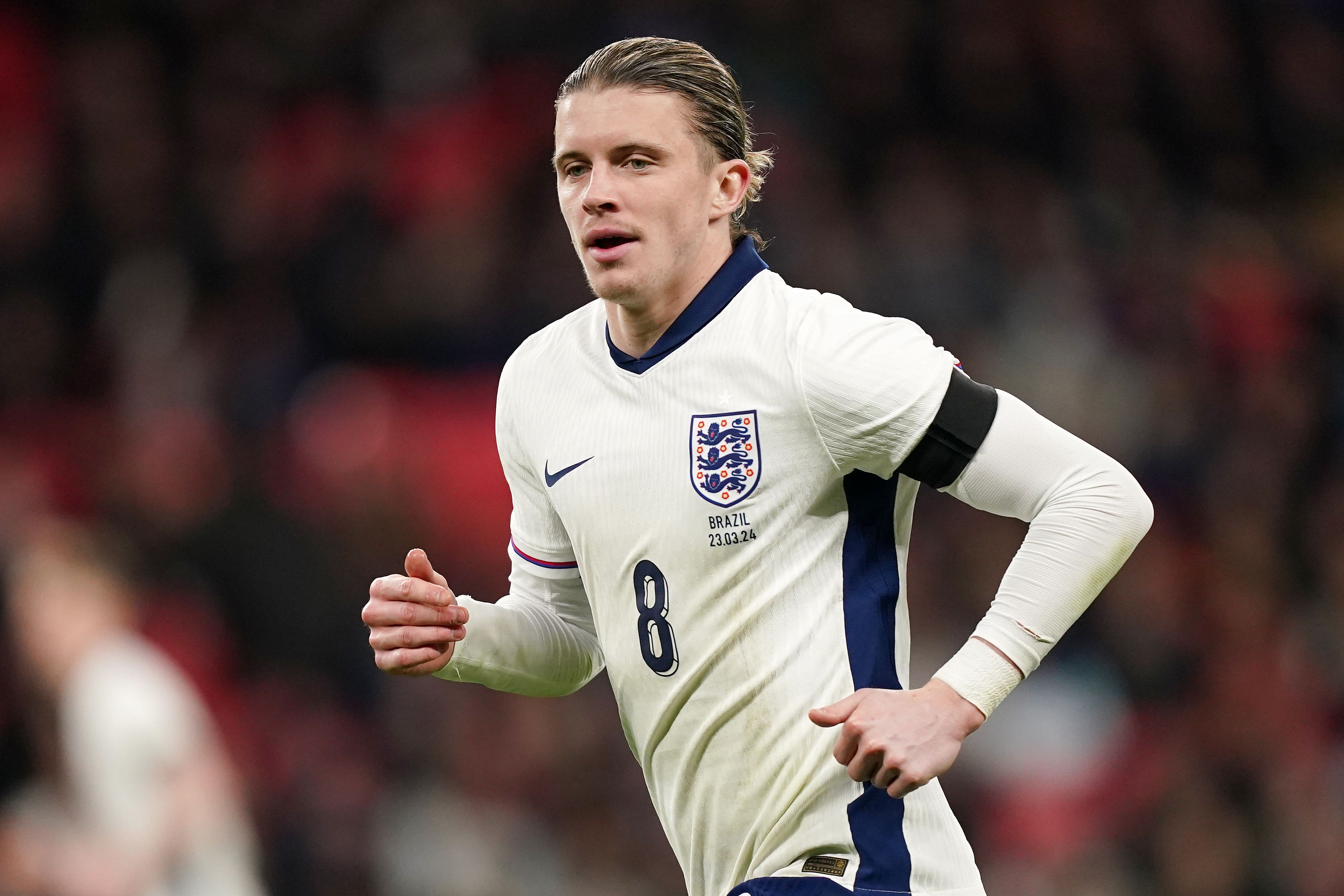 England’s Conor Gallagher during the international friendly against Brazil (Mike Egerton/PA)