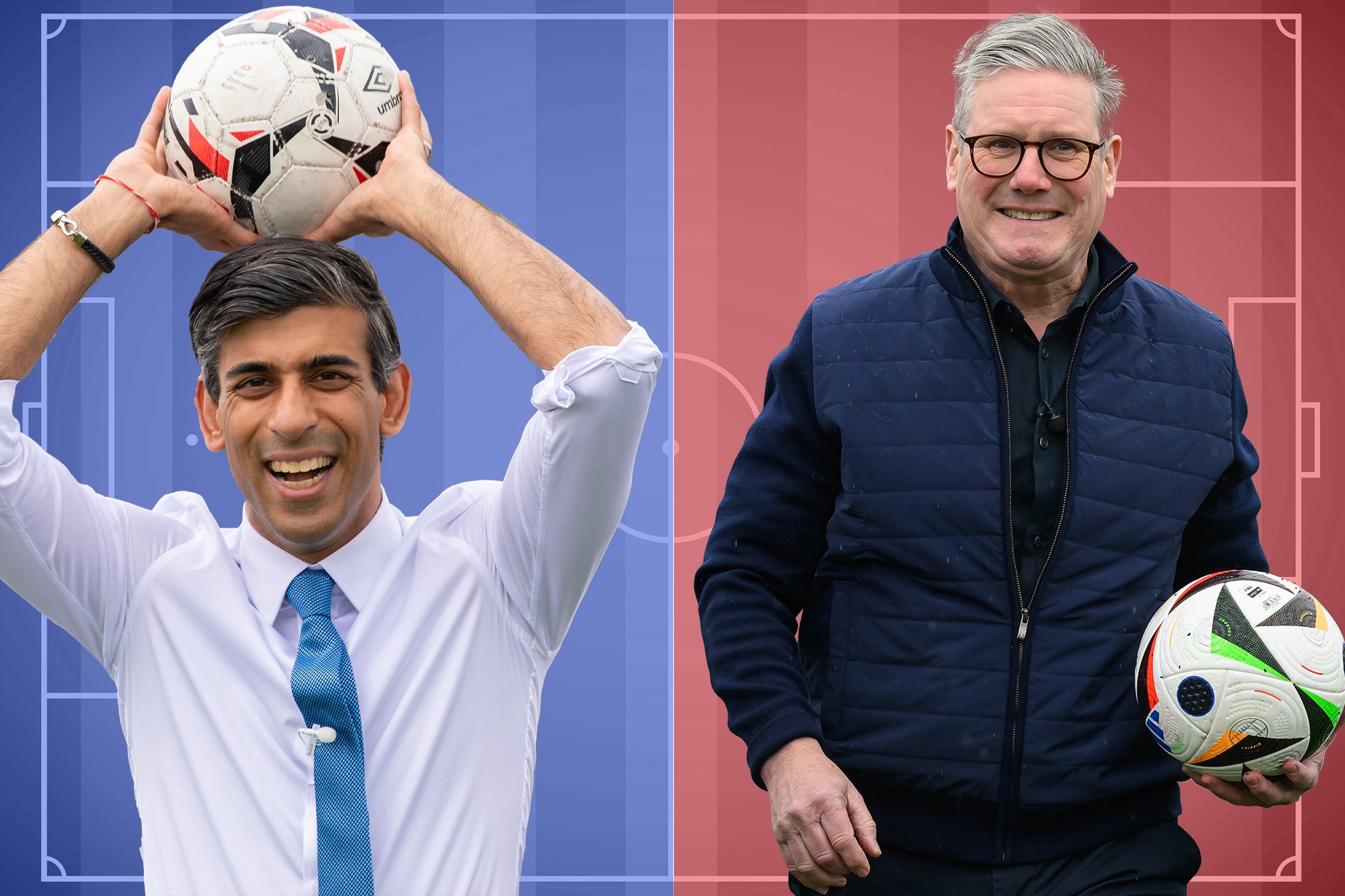 Blues vs Reds: both major party candidates have been trying to make good use of the normalising effect of the beautiful game