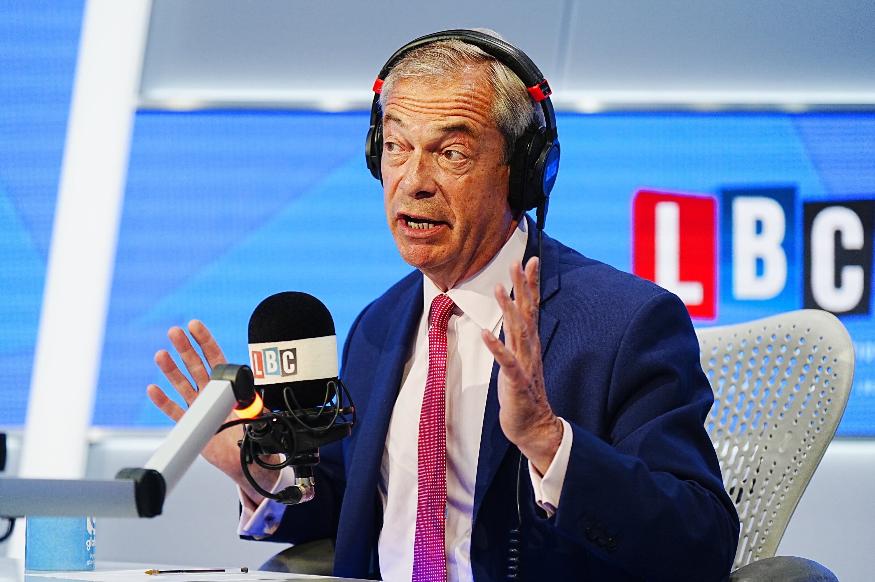 Farage answered questions on LBC this morning