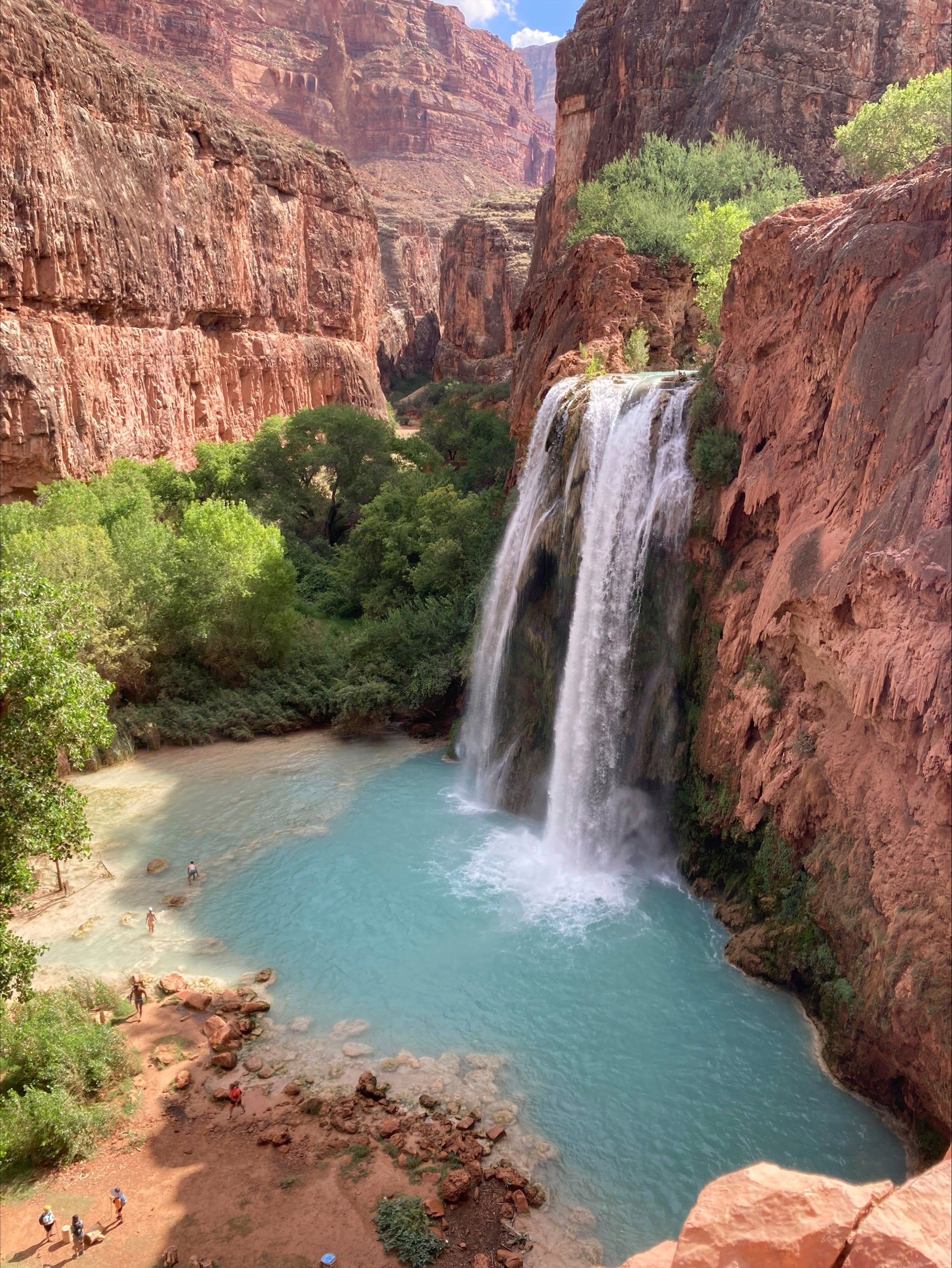 The Havasu Falls on the Havasupai reservation in Arizona