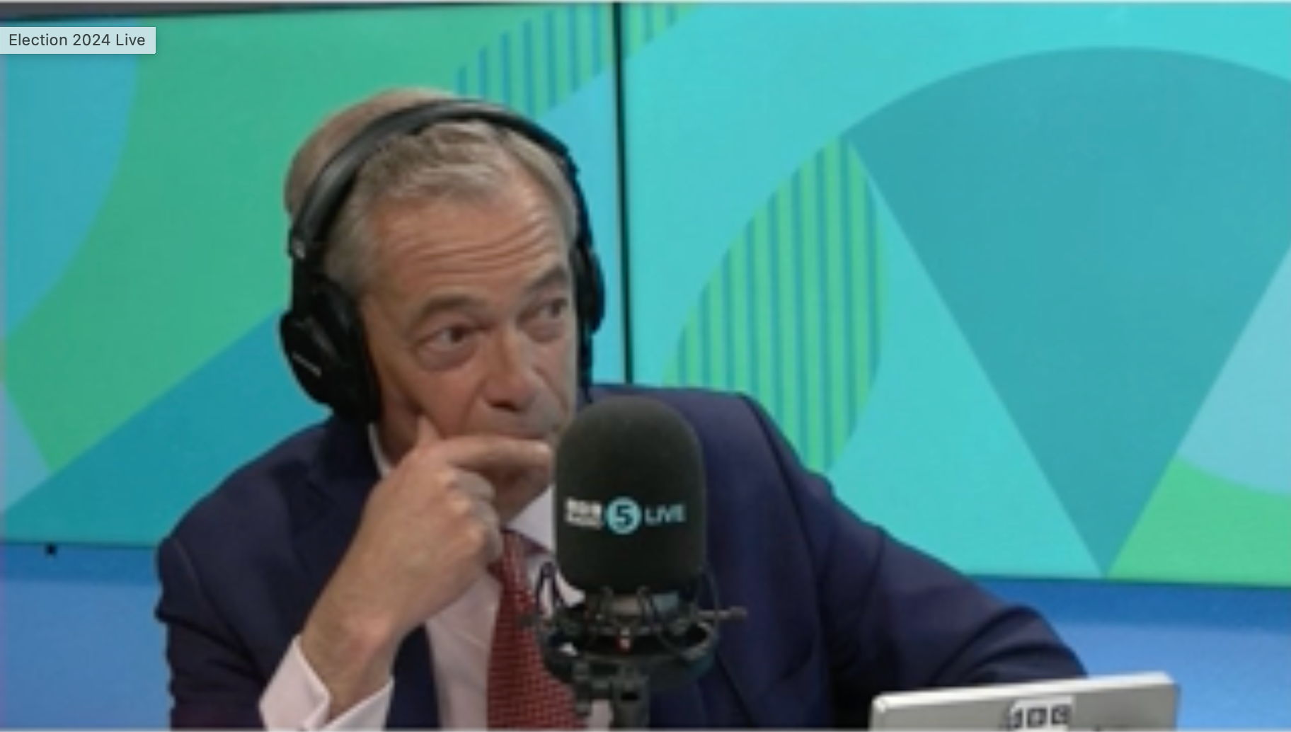 Nigel Farage speaking on BBC Radio 5