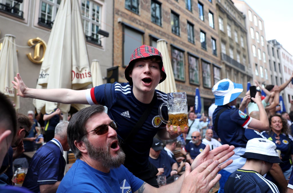 Scotland fans in Munich ahead of the opening game of Euro 2024