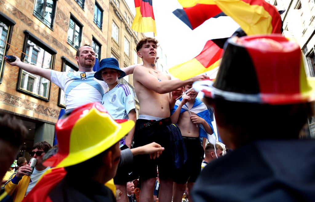 Germany fans joined in with the Tartan Army’s celebrations