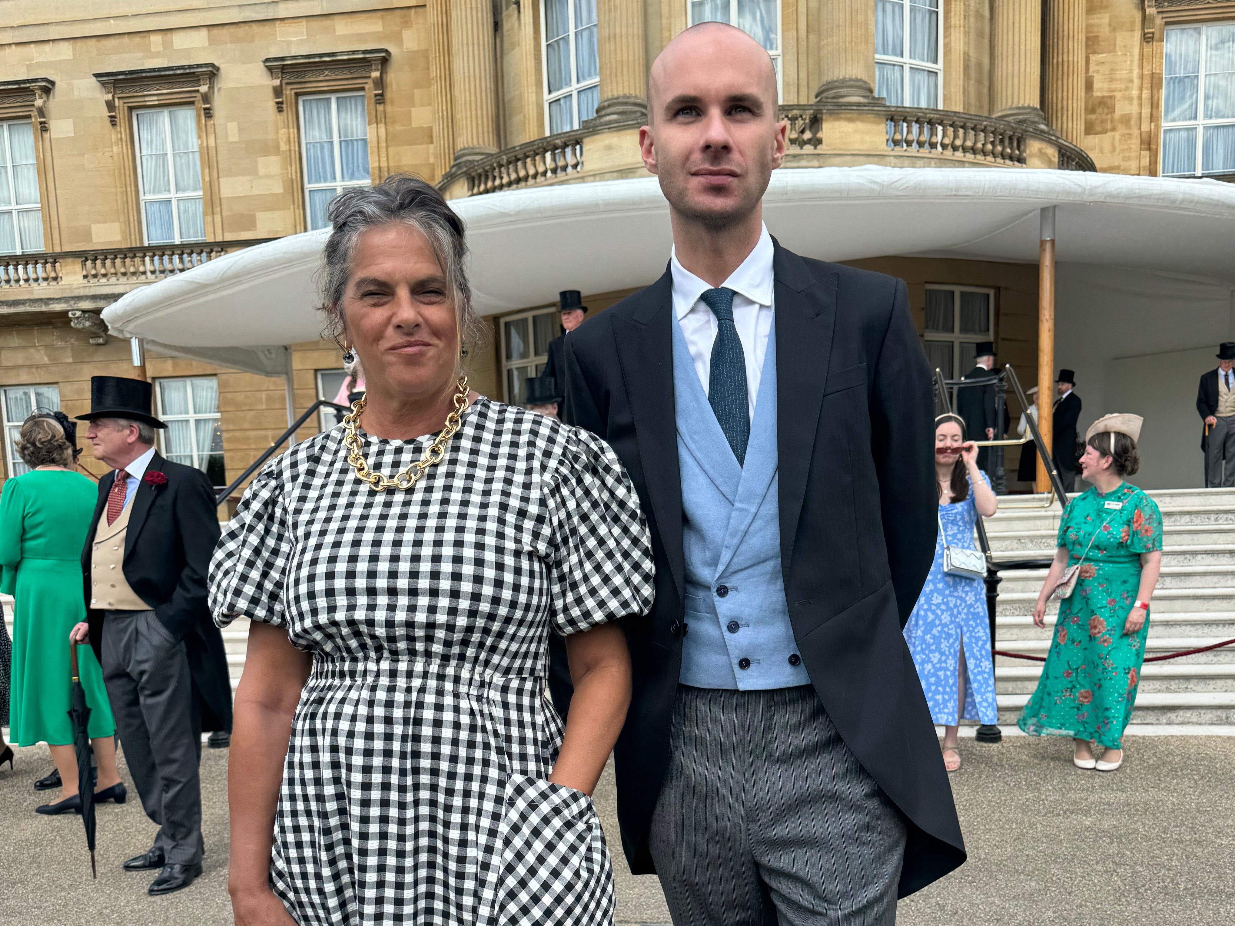 Tracey Emin alongside her assistant Harry Weller