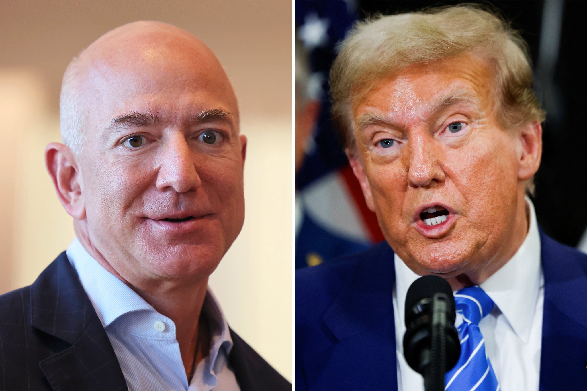 Jeff Bezos and Donald Trump