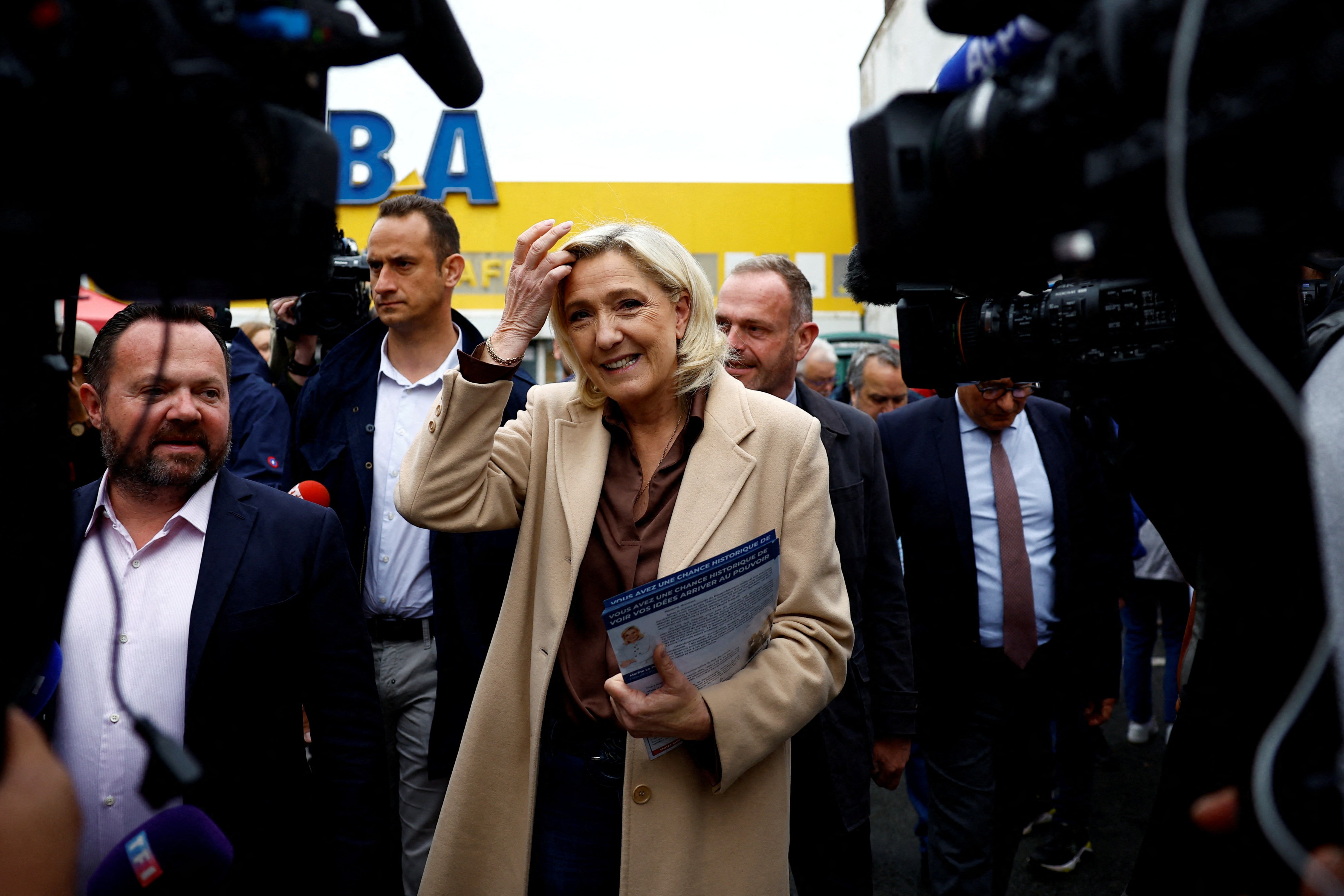 Marine Le Pen on the campaign trail