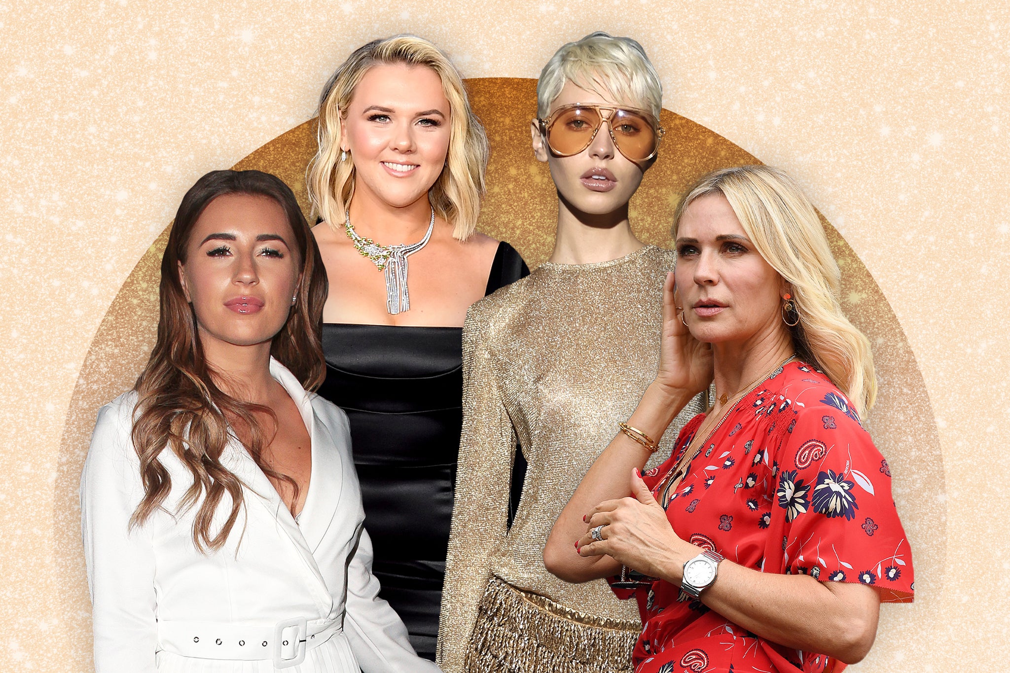 Wives and girlfriends of the England team: Dani Dyer, Katie Kane, Iris Law and Alison Southgate