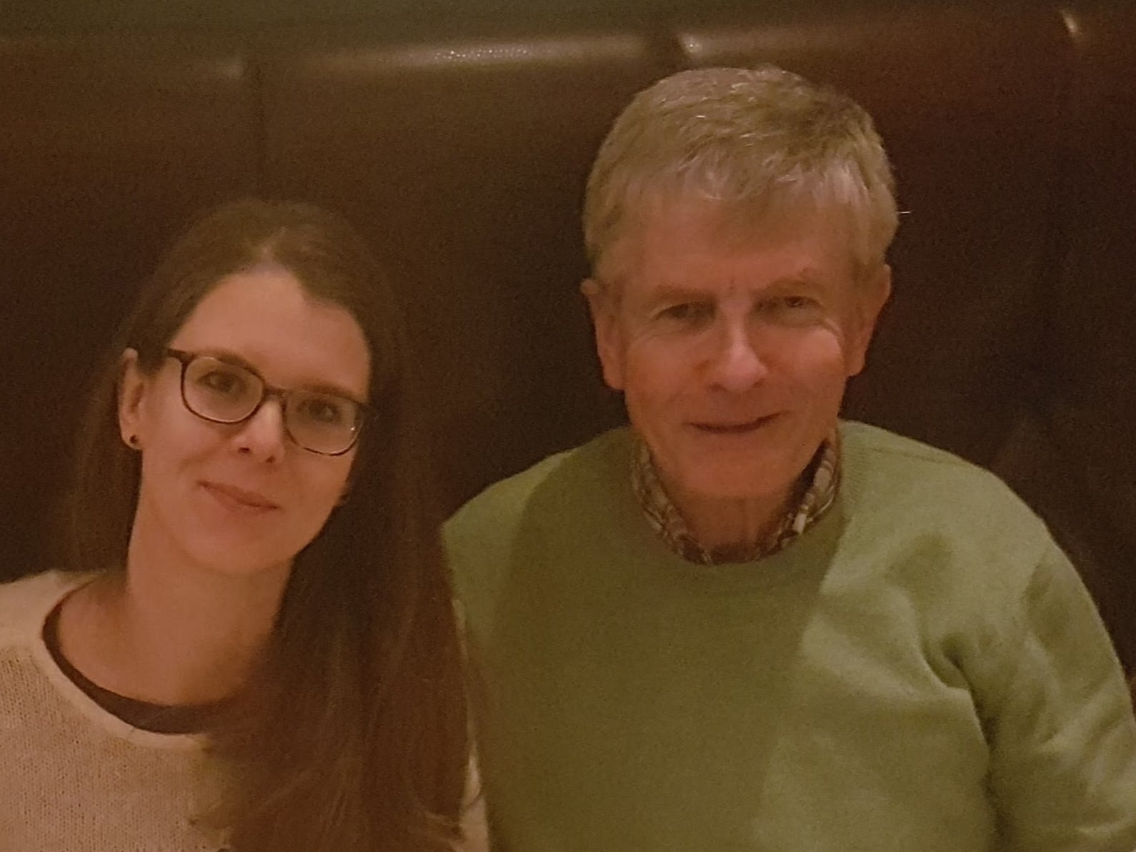 Laura Coffey with her father, who passed away from cancer