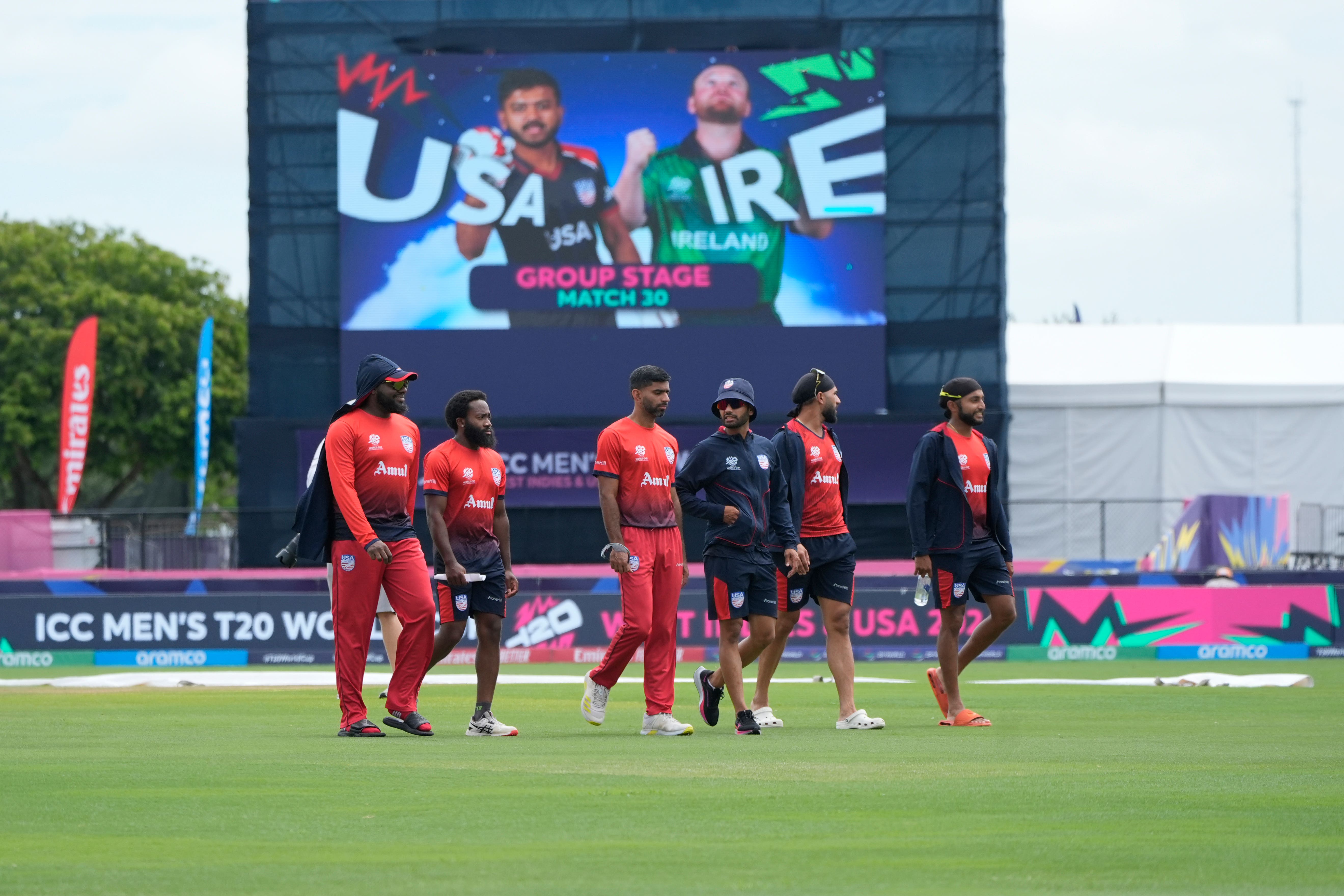 United States’ game against Ireland was abandoned (Lynne Sladky/AP)