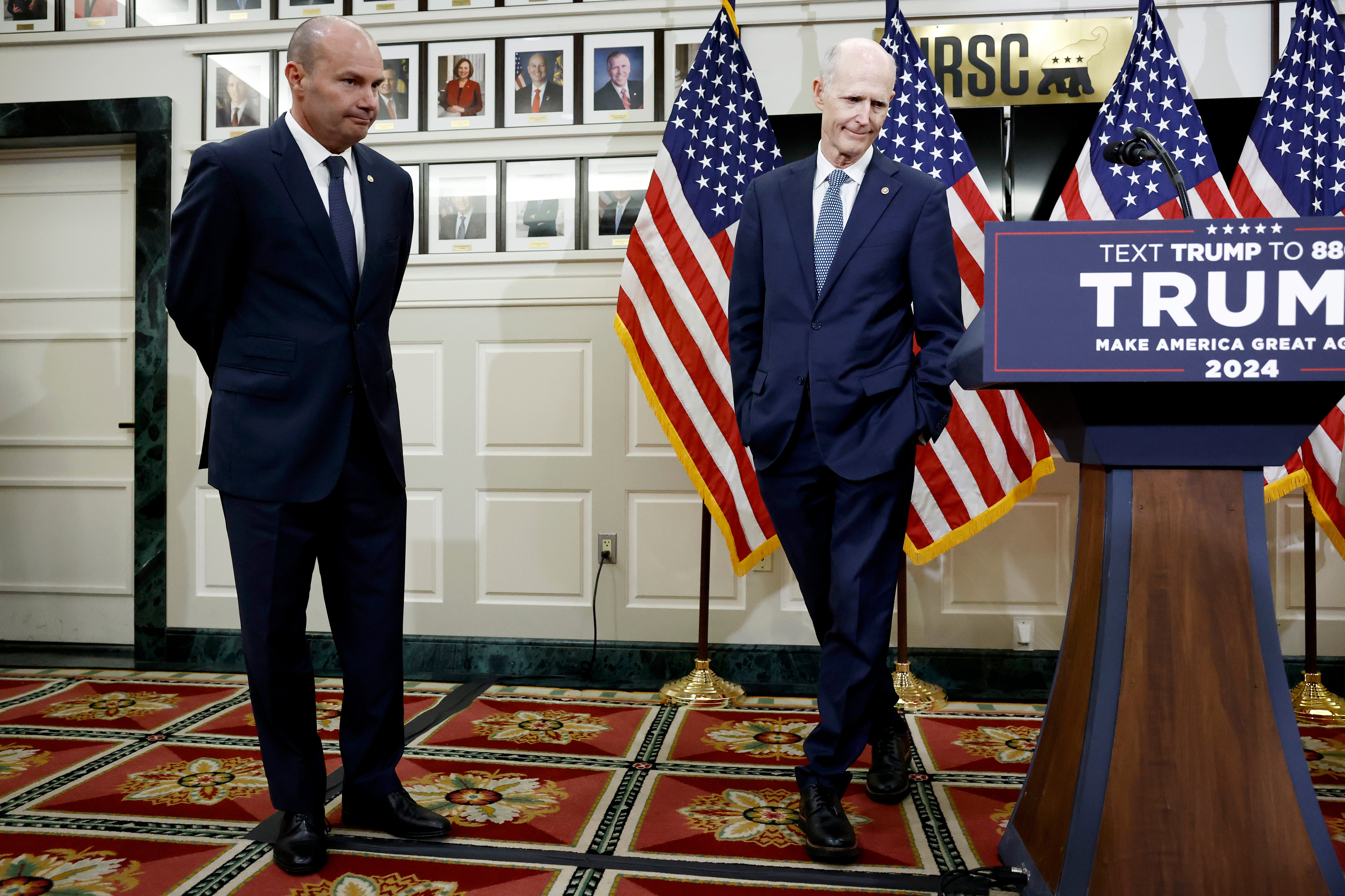 Sen. Rick Scott (R-FL) has touted his support for IVF despite voting against legislation that would have protected access to it. (Photo by Anna Moneymaker/Getty Images)