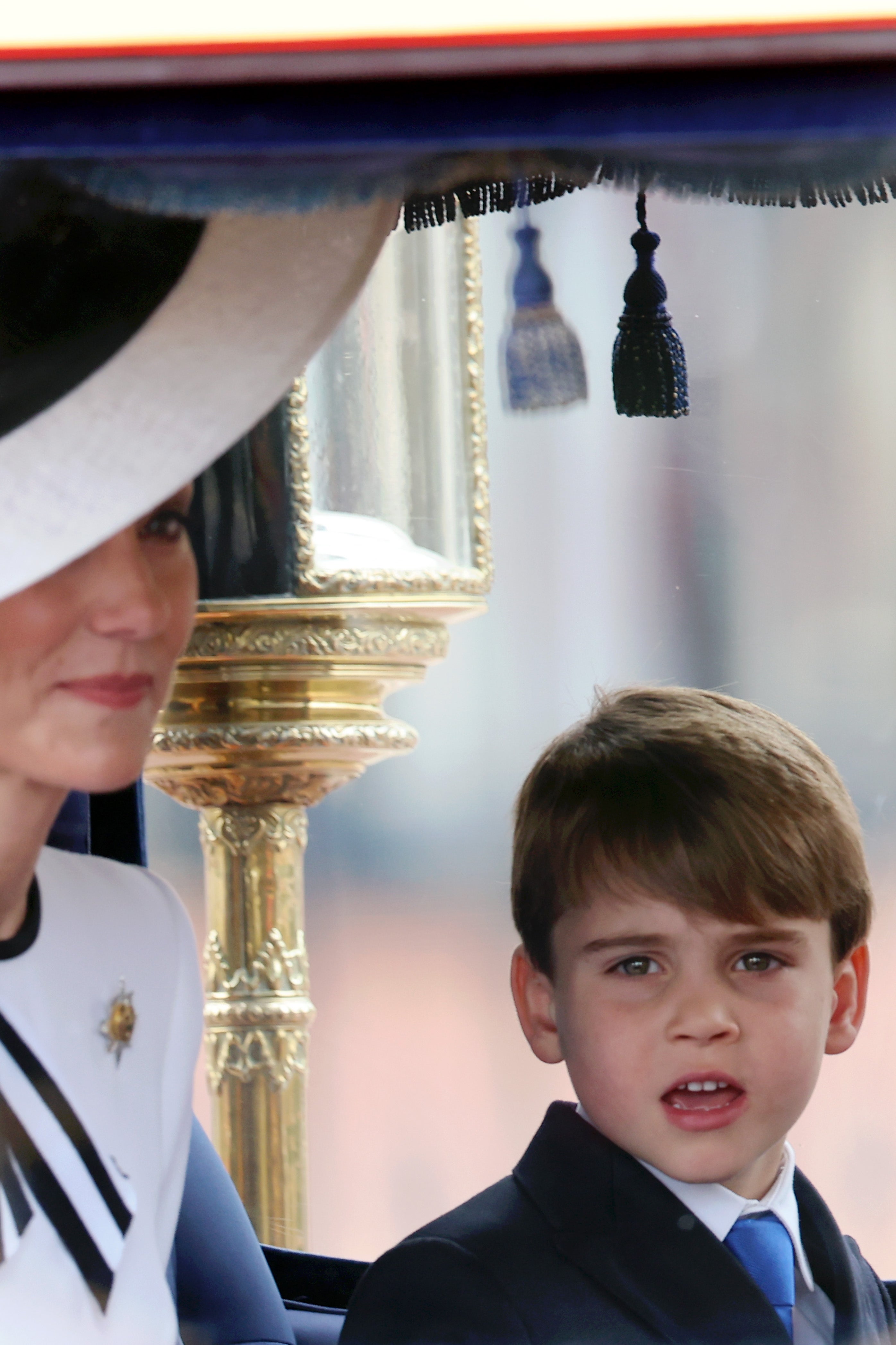 Louis’ expression often attract royal watchers’ attention