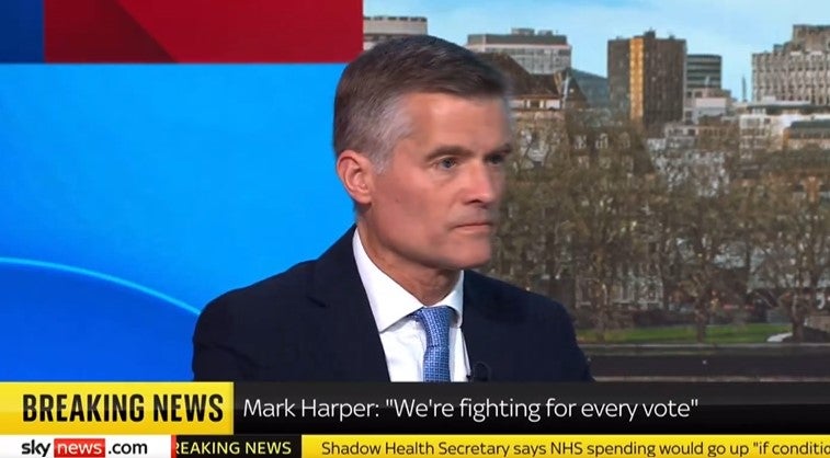Mark Harper defends the doomed Tory campaign