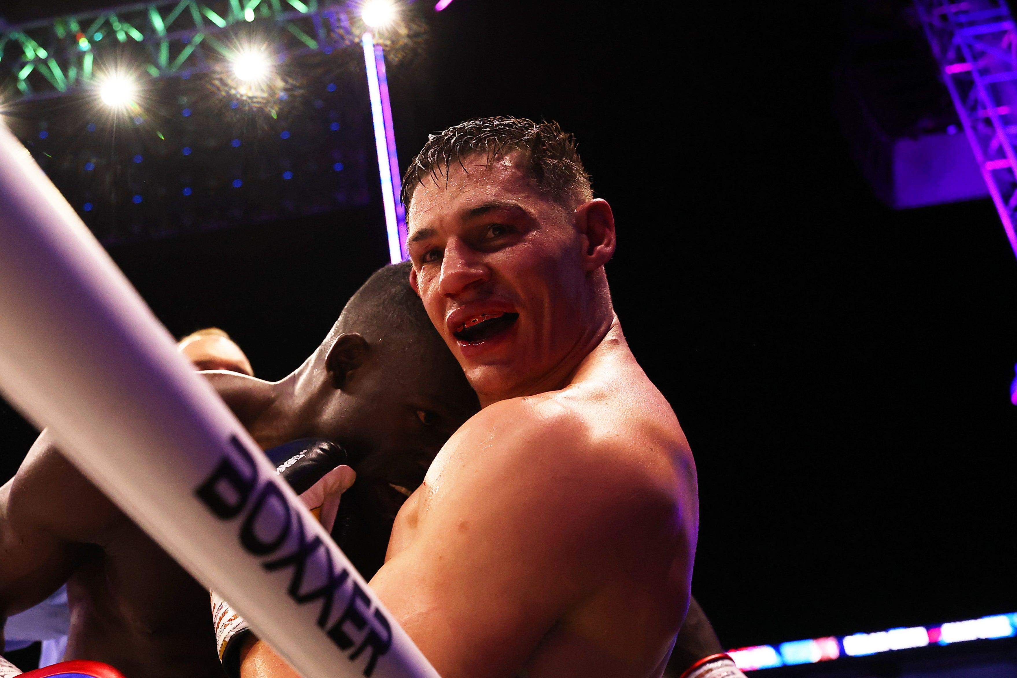 Chris Billam-Smith during his points victory over Richard Riakporhe