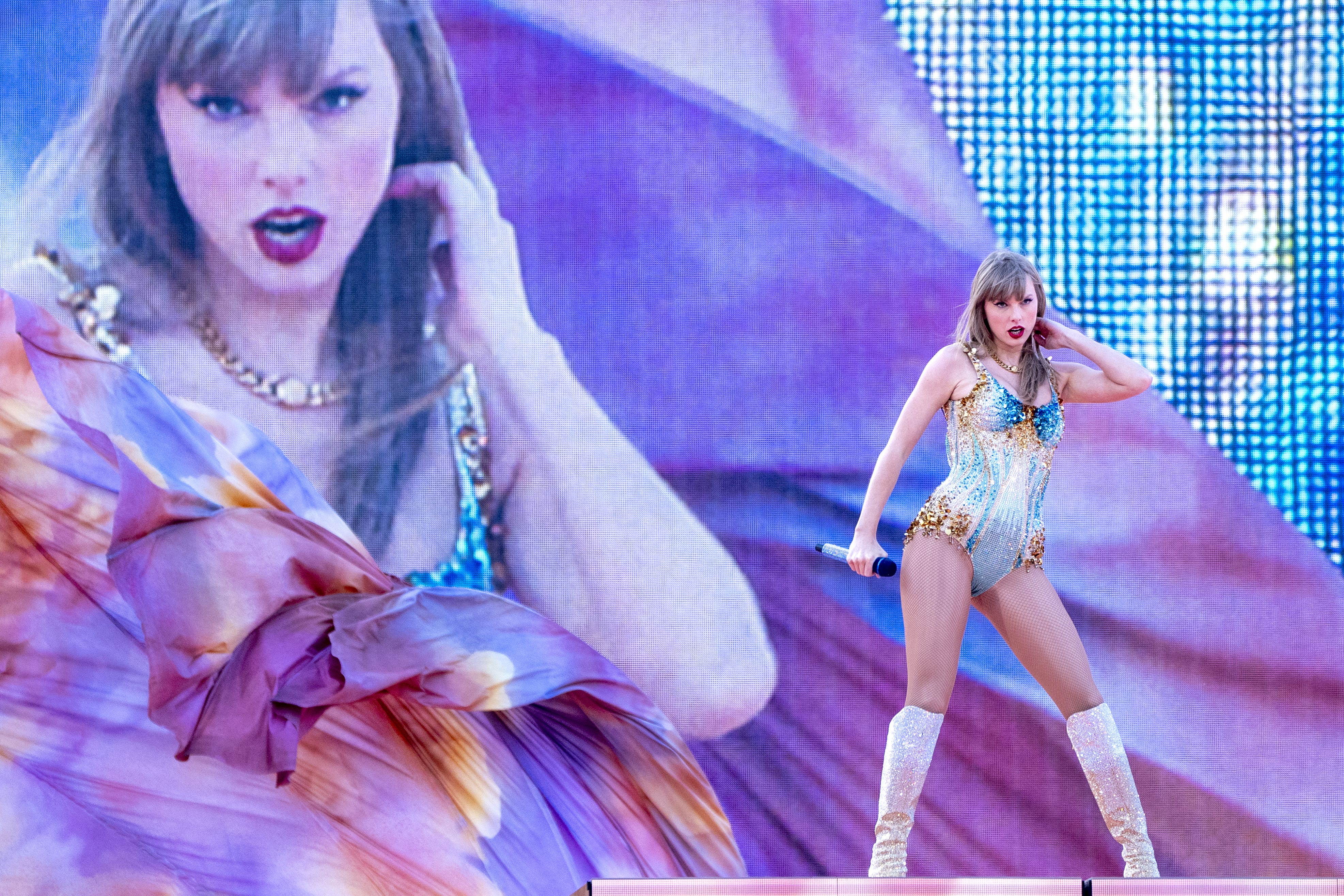 Taylor Swift is touring the UK on the European leg of her record-breaking Eras Tour (Jane Barlow/PA)