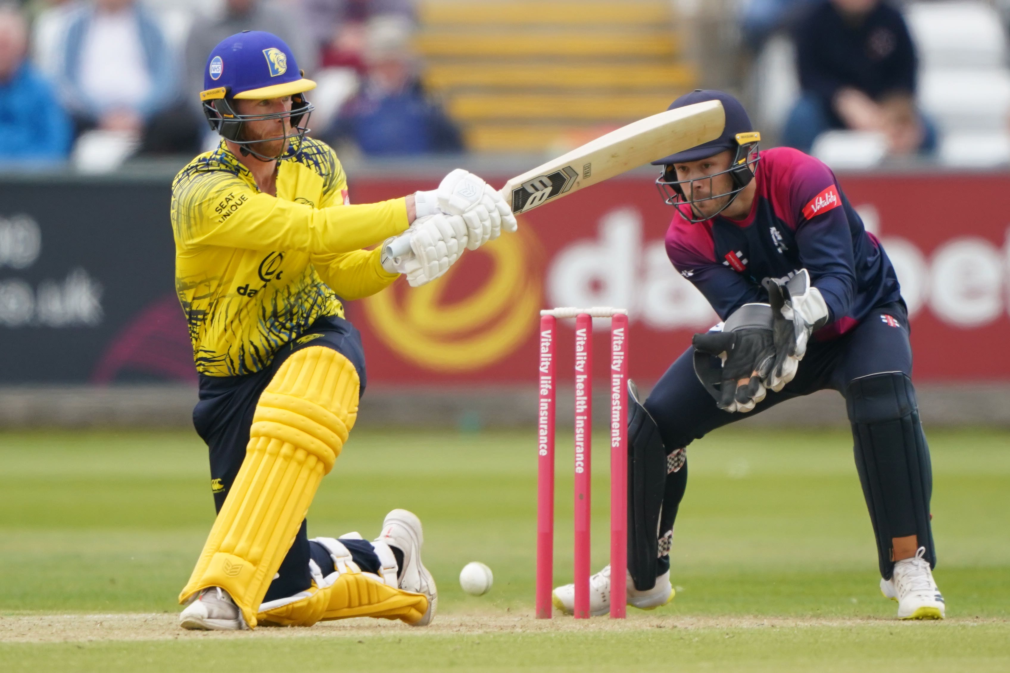 Graham Clark helped Durham earn a two-run win against Lancashire in the Vitality Blast (Owen Humphreys/PA)