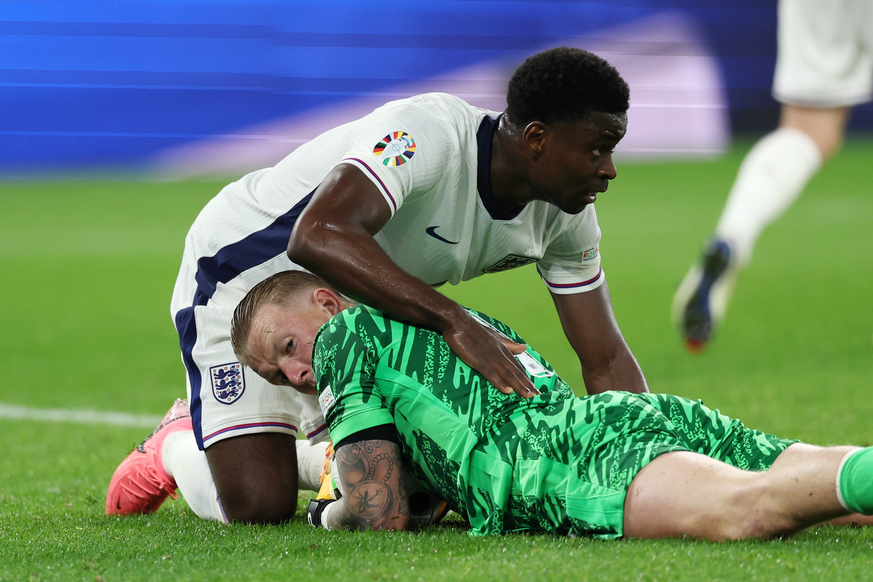 Guehi thanks Jordan Pickford for diving on a loose ball