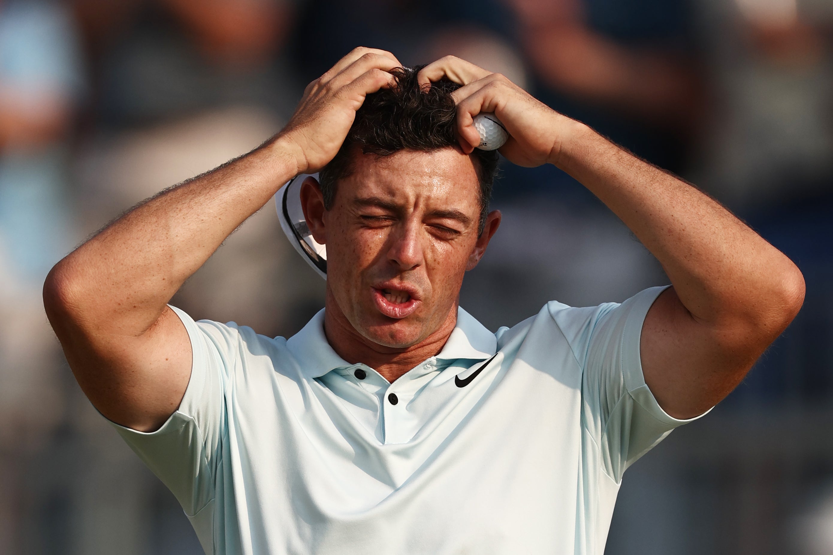 Rory McIlroy made three bogeys in the final four holes, including two missed short par putts