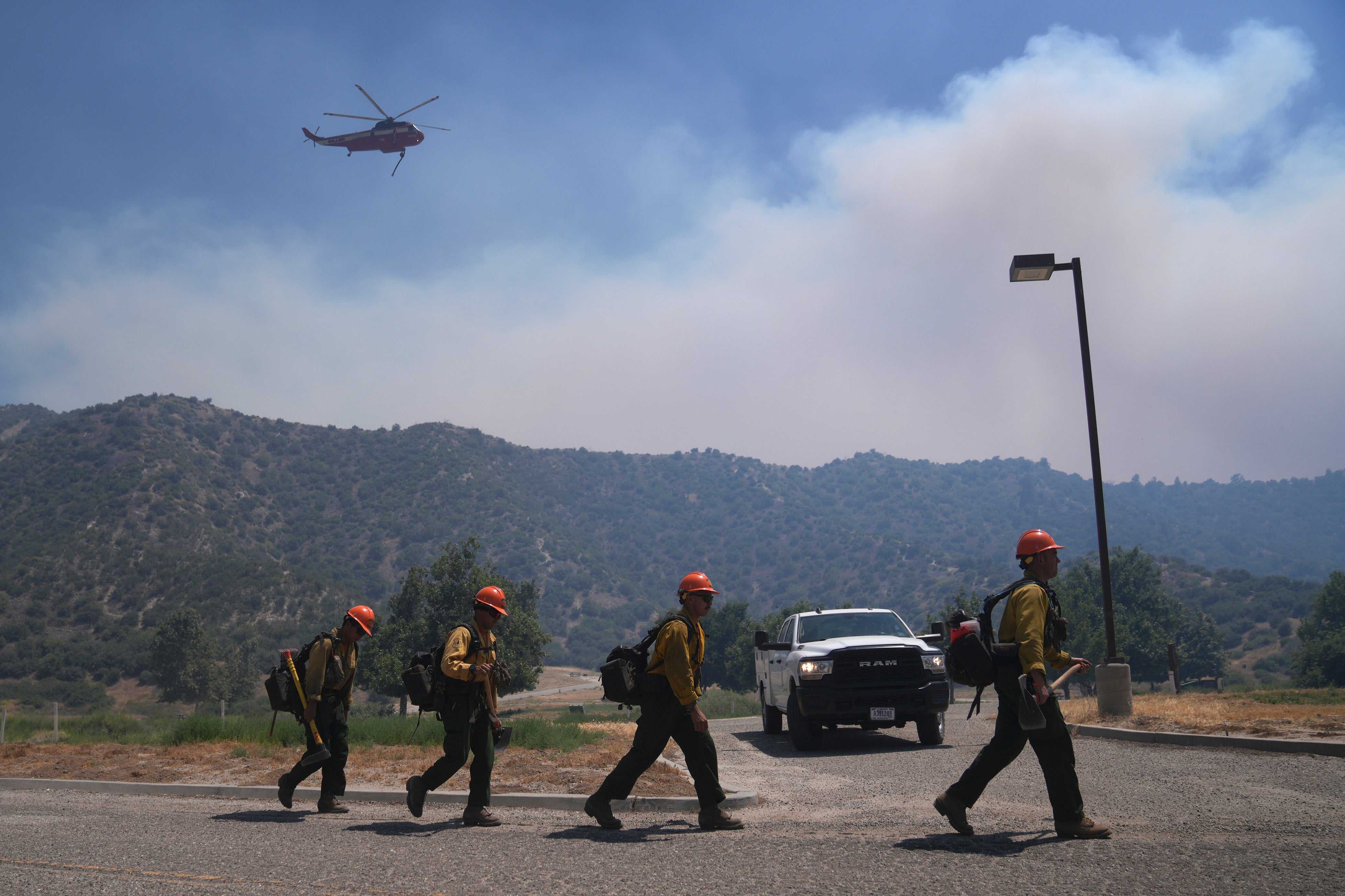 At least 1,200 people have been evacuated from their homes as Post Fire continues in California