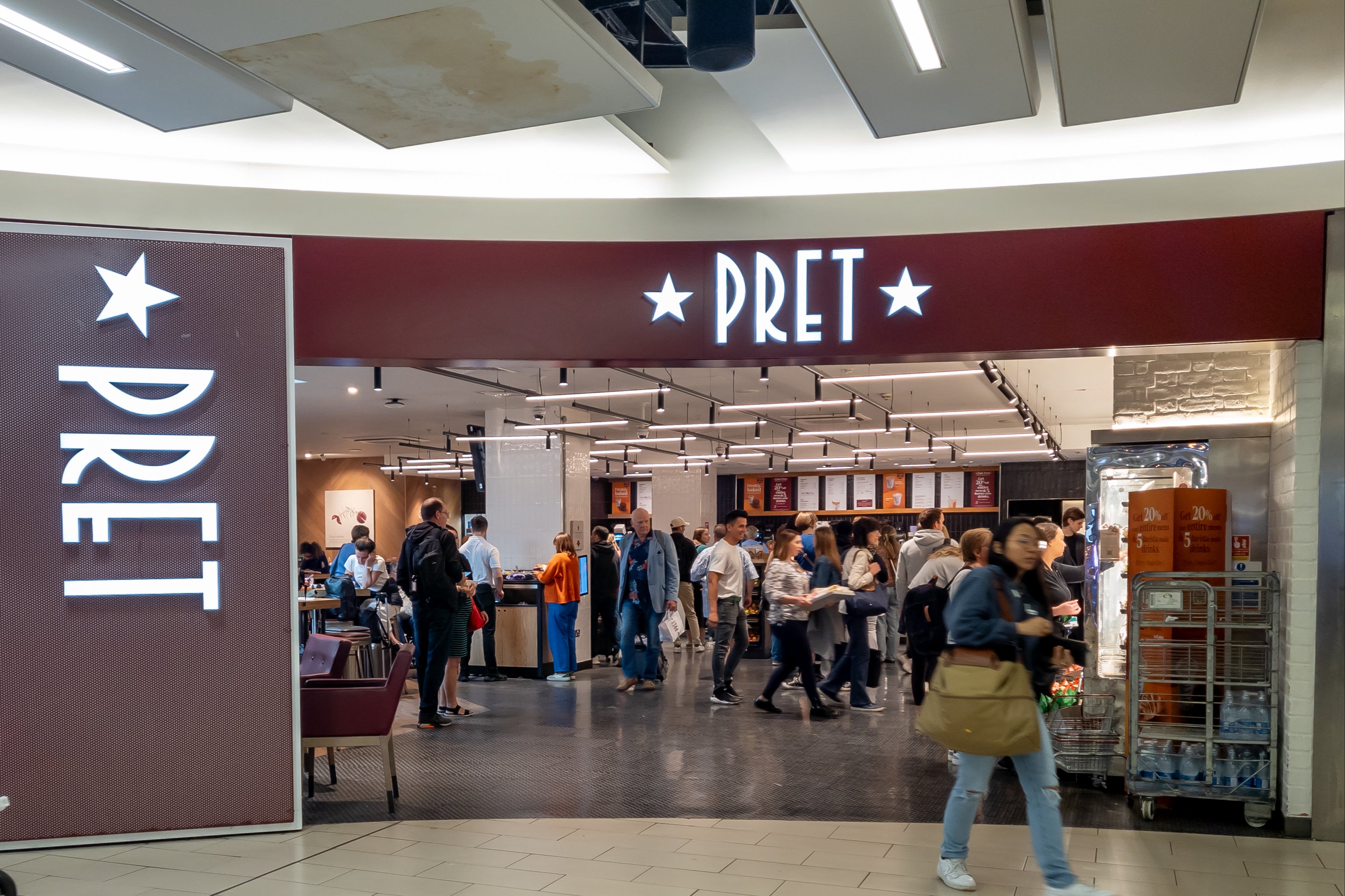 Pret baguettes can cost 48 per cent more at the airport