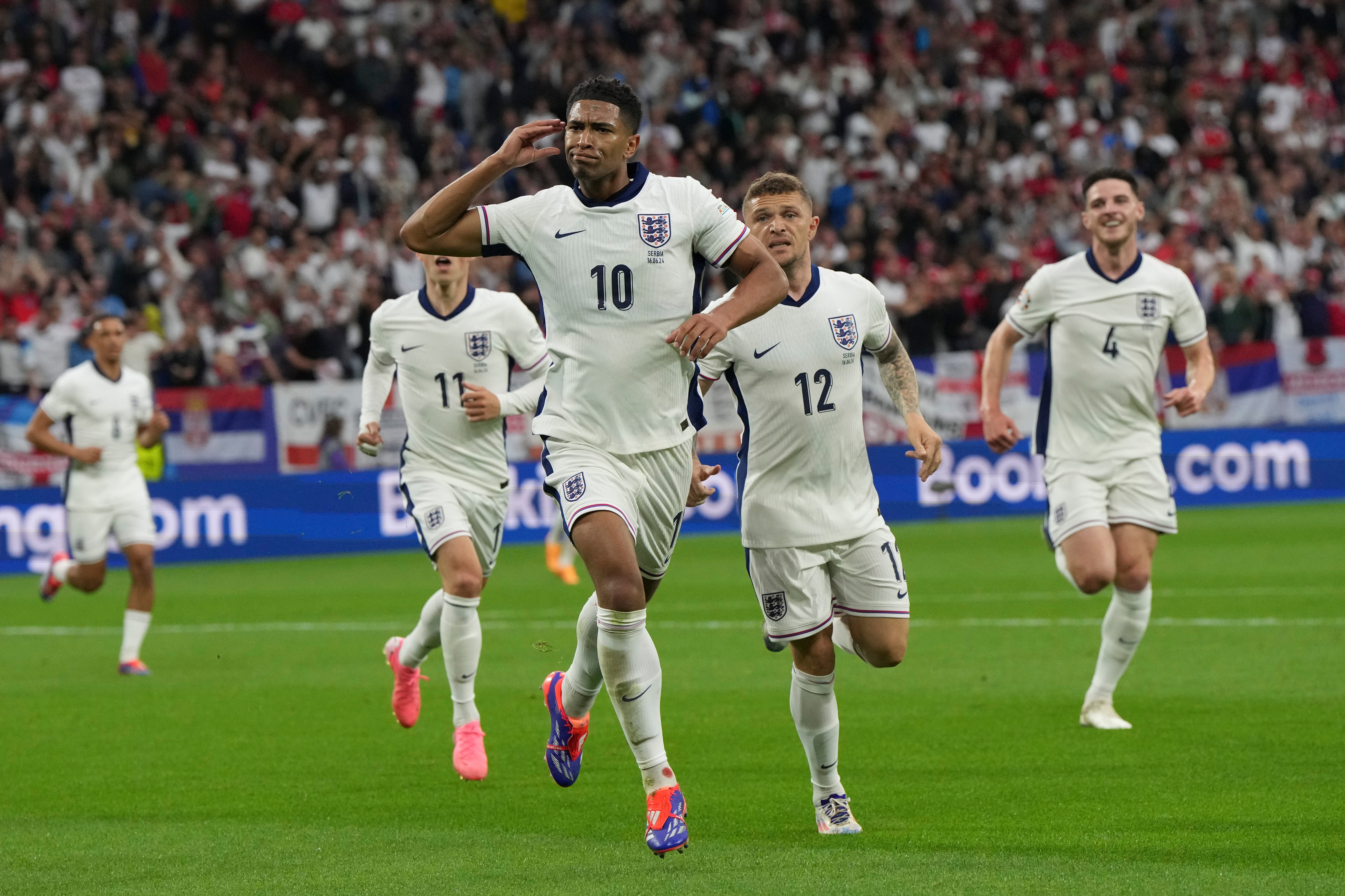 Jude Bellingham scored England’s winner against Serbia