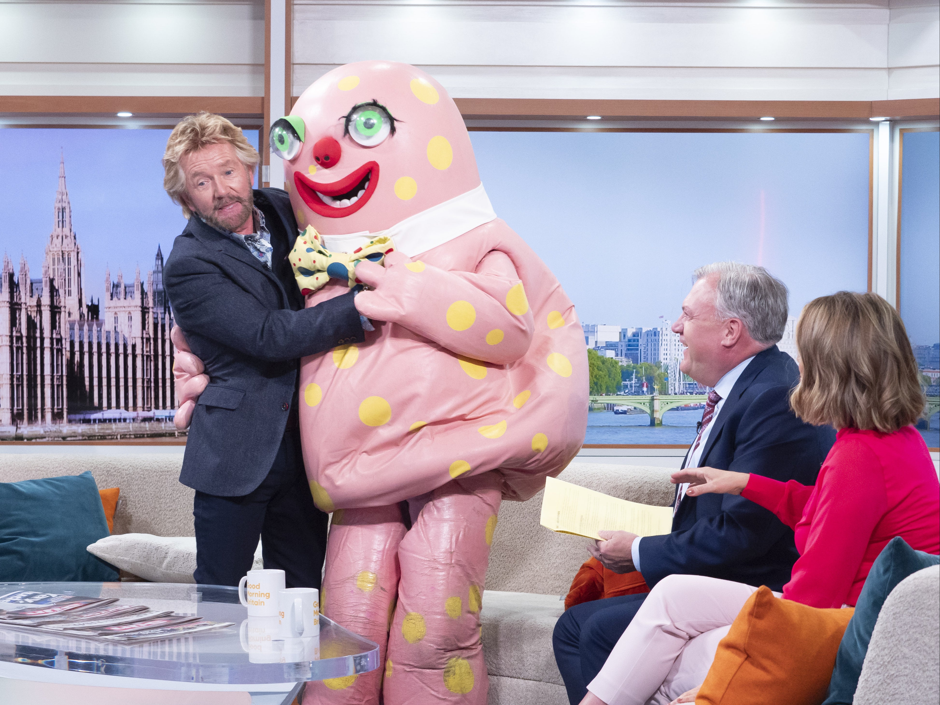 Noel Edmonds and Mr Blobby caused chaos on ‘GMB’